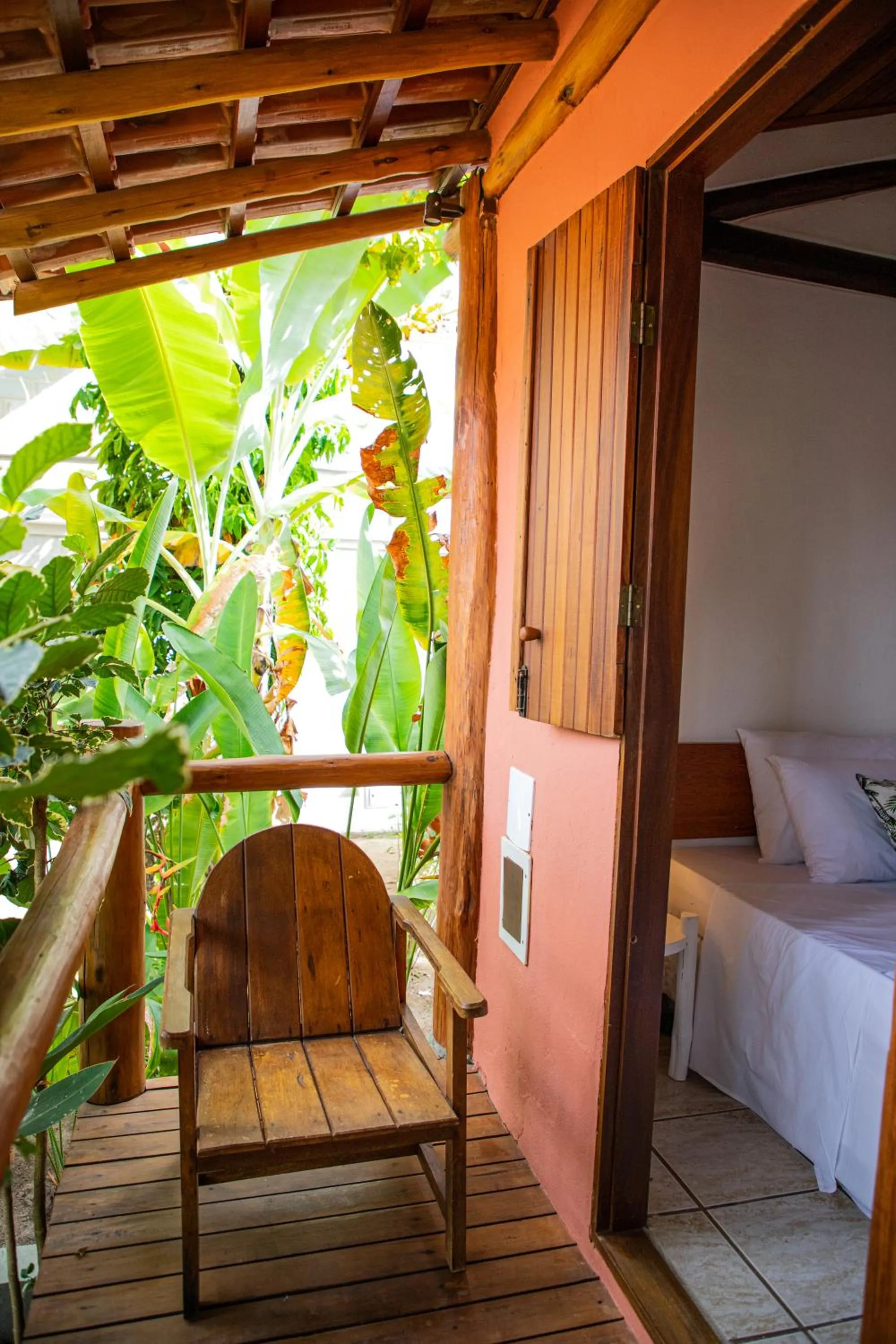 Patio, Bed in Tororao Hotel Pousada