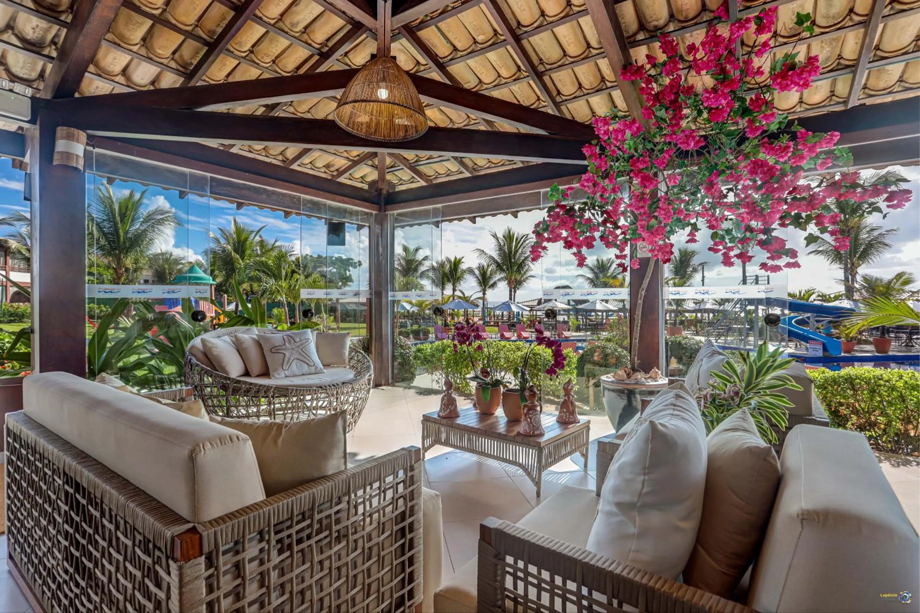Seating area in Hotel Praia do Sol