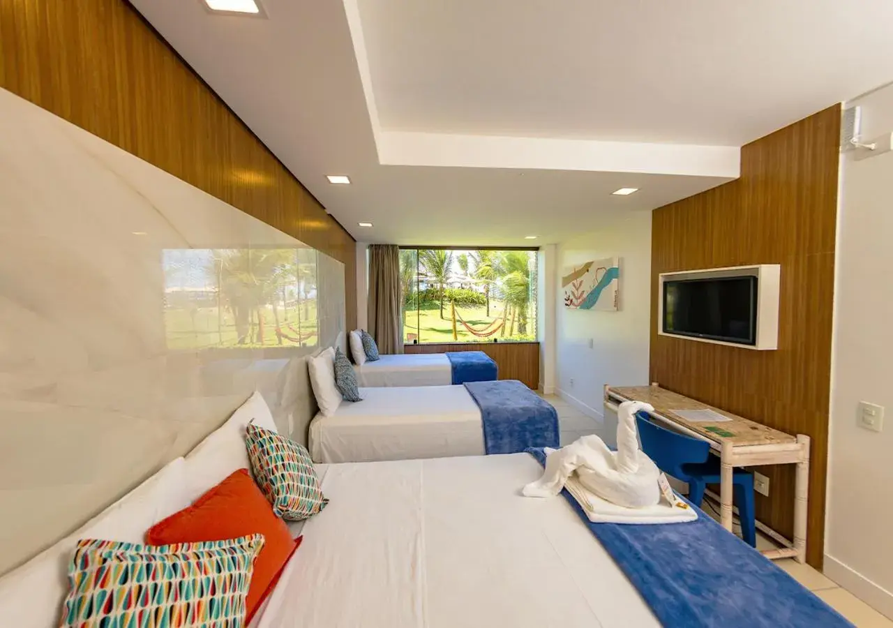 Bed in Hotel Praia do Sol Bed in Hotel Praia do Sol