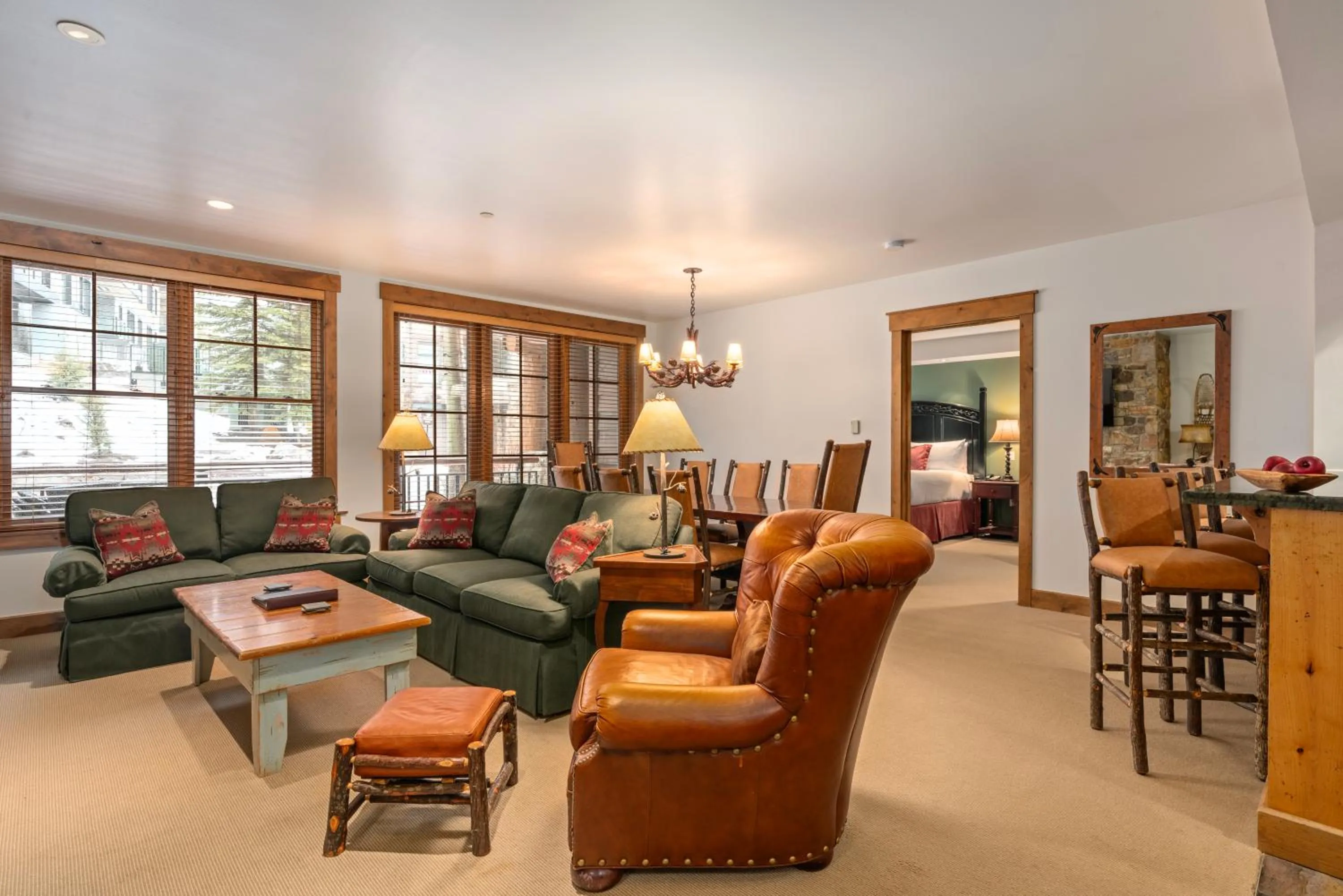 Living room in Teton Club