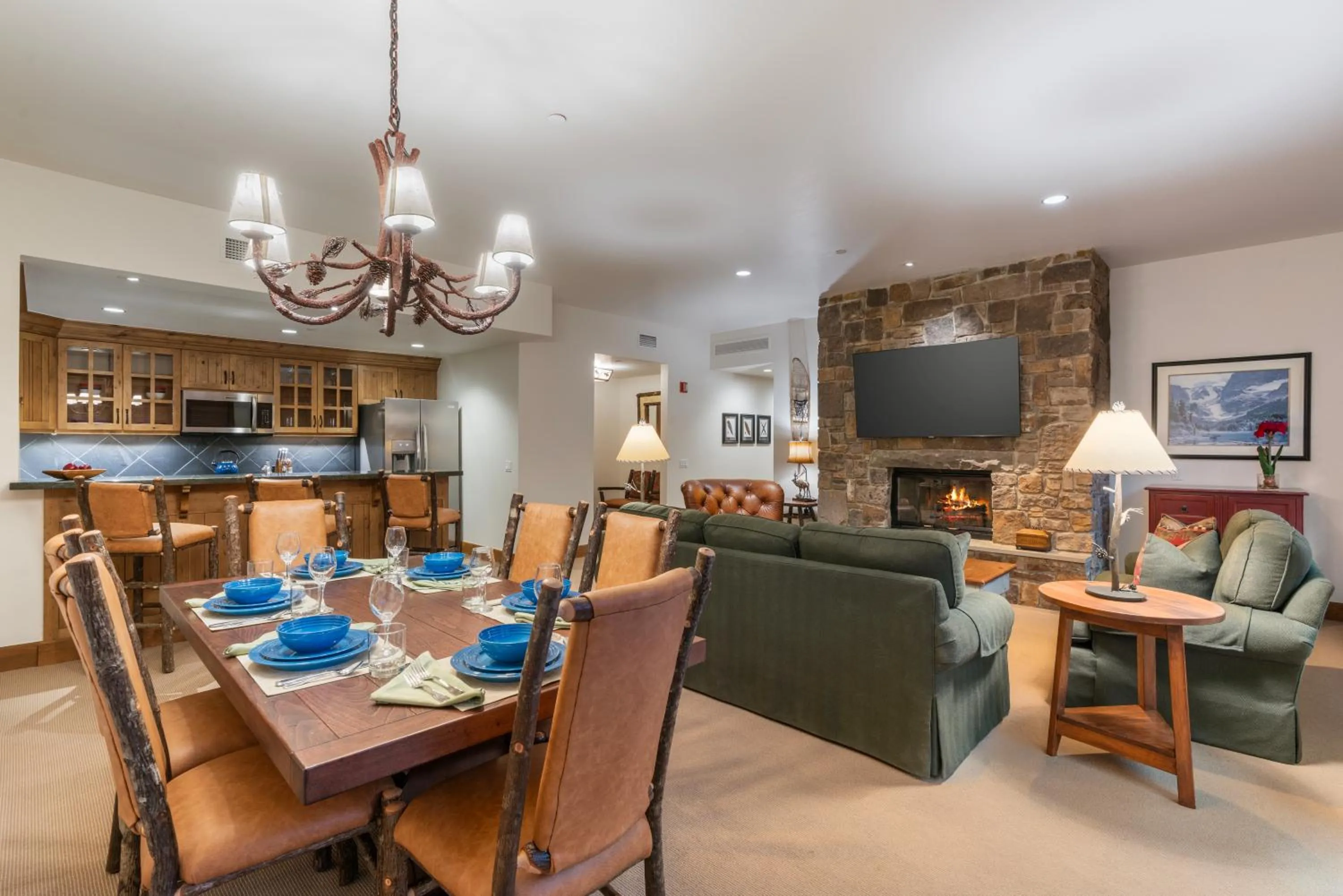 Living room in Teton Club