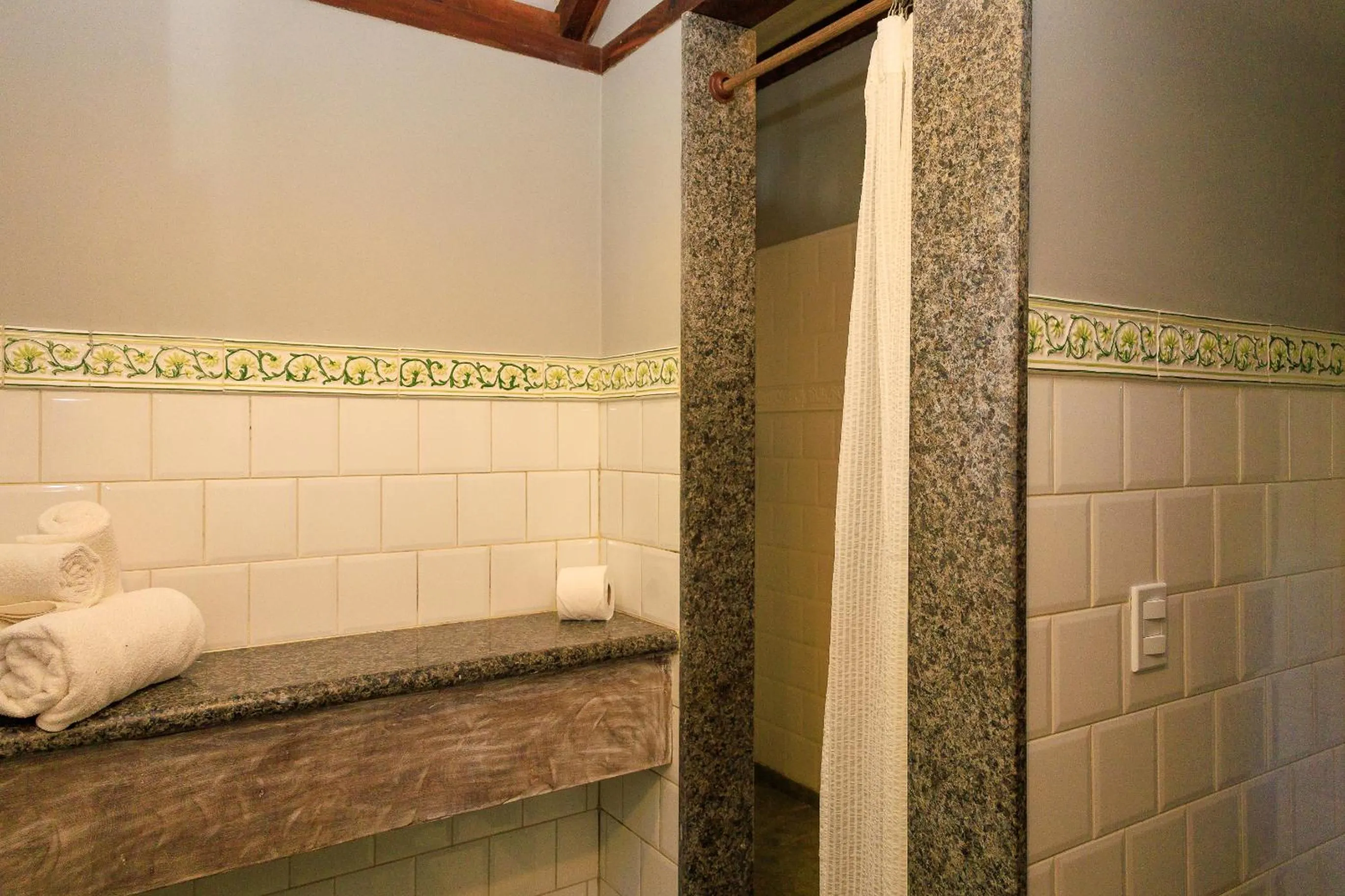 Bathroom, Bed in Vila Angatu Eco Resort & SPA