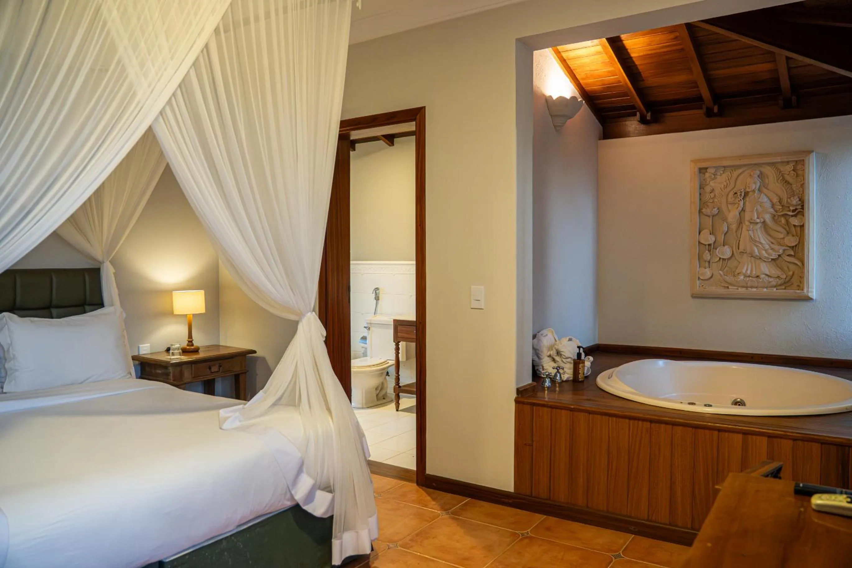 Bed in Vila Angatu Eco Resort & SPA