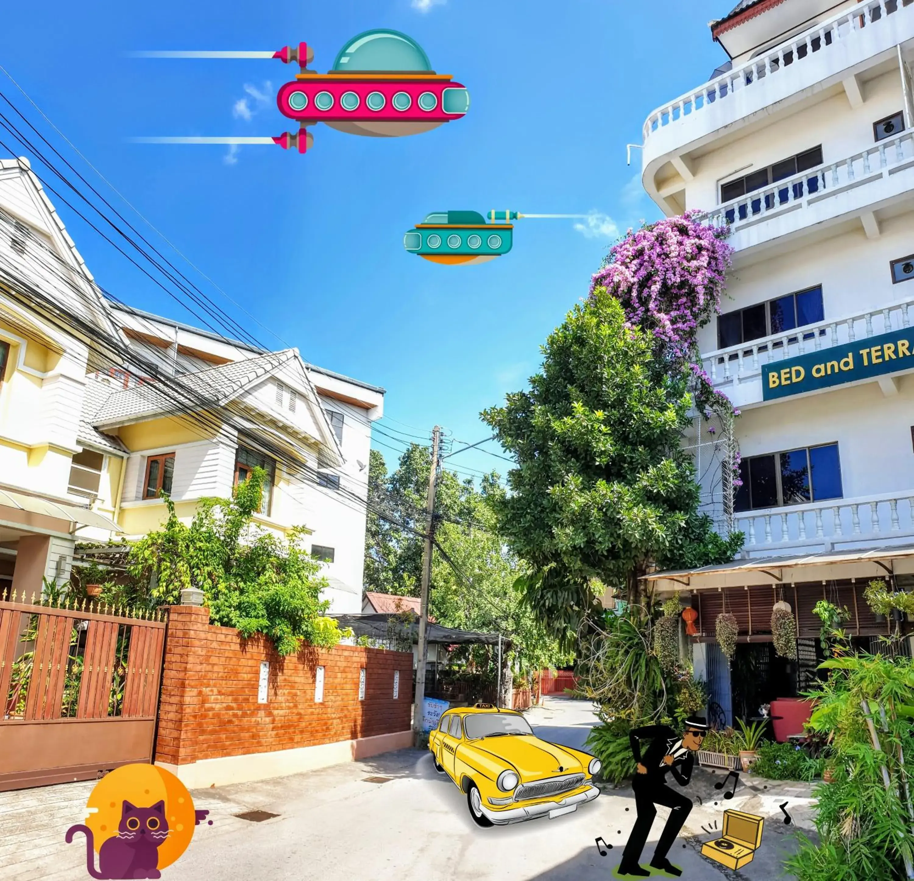 Neighbourhood in Bed and Terrace Guesthouse Chiang Mai Neighbourhood in Bed and Terrace Guesthouse Chiang Mai