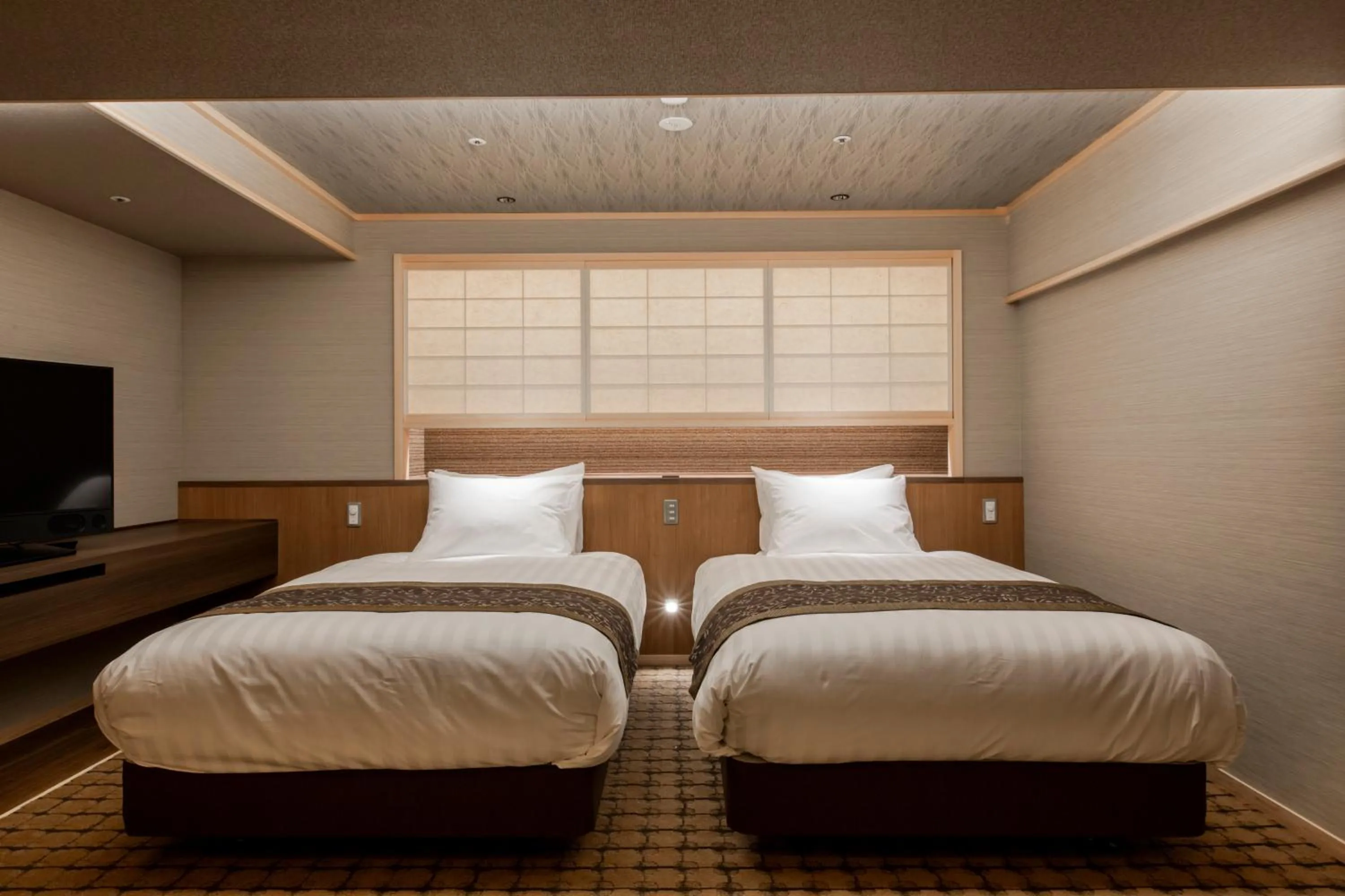 Photo of the whole room, Bed in Yumotokan