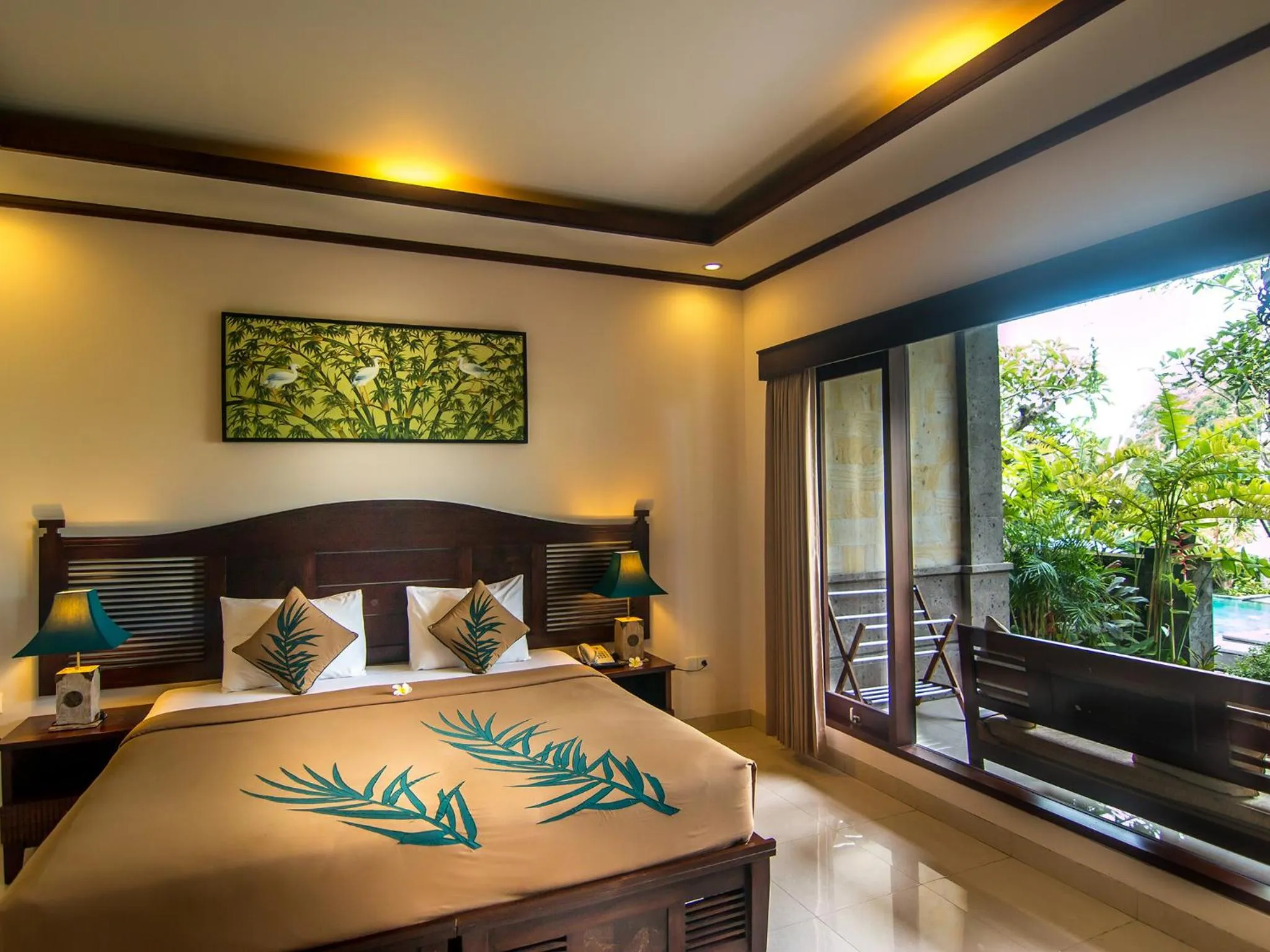 Bed in De Munut Balinese Resort