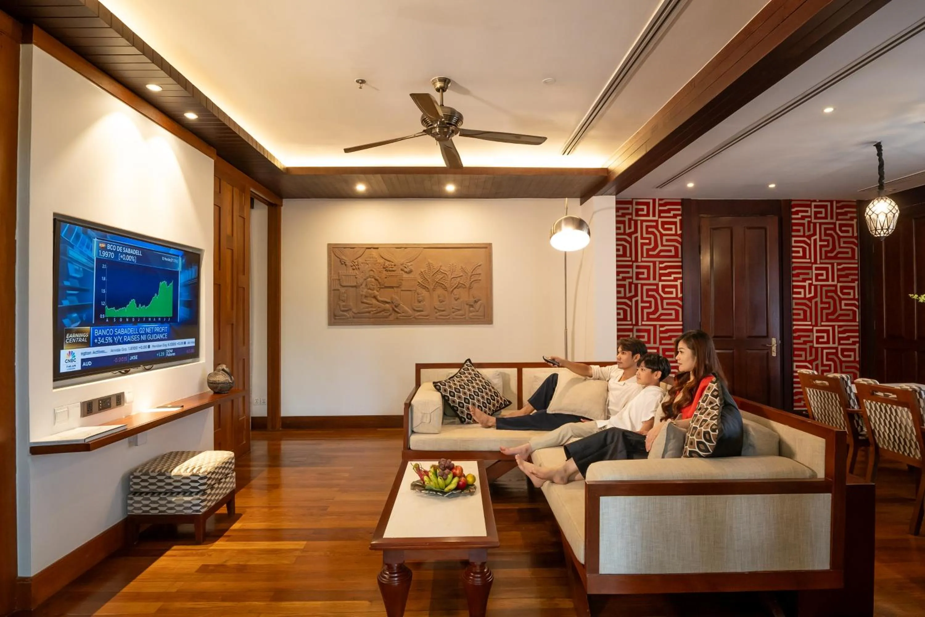 Living room in Anantara Angkor Resort