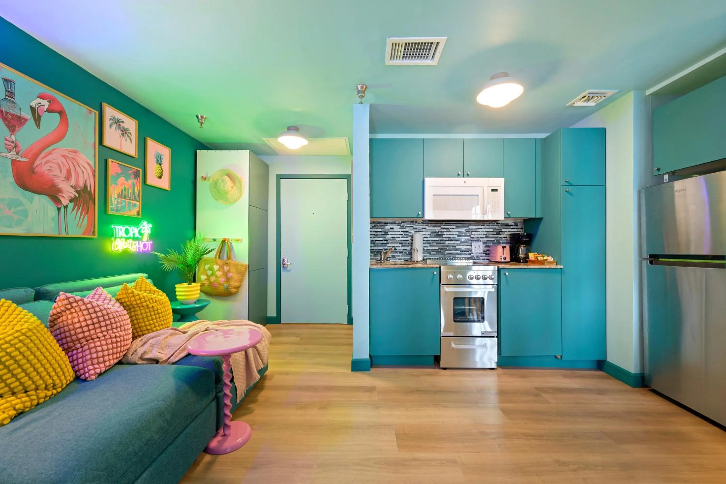 Kitchen or kitchenette in Barbizon on Ocean Drive Apartments