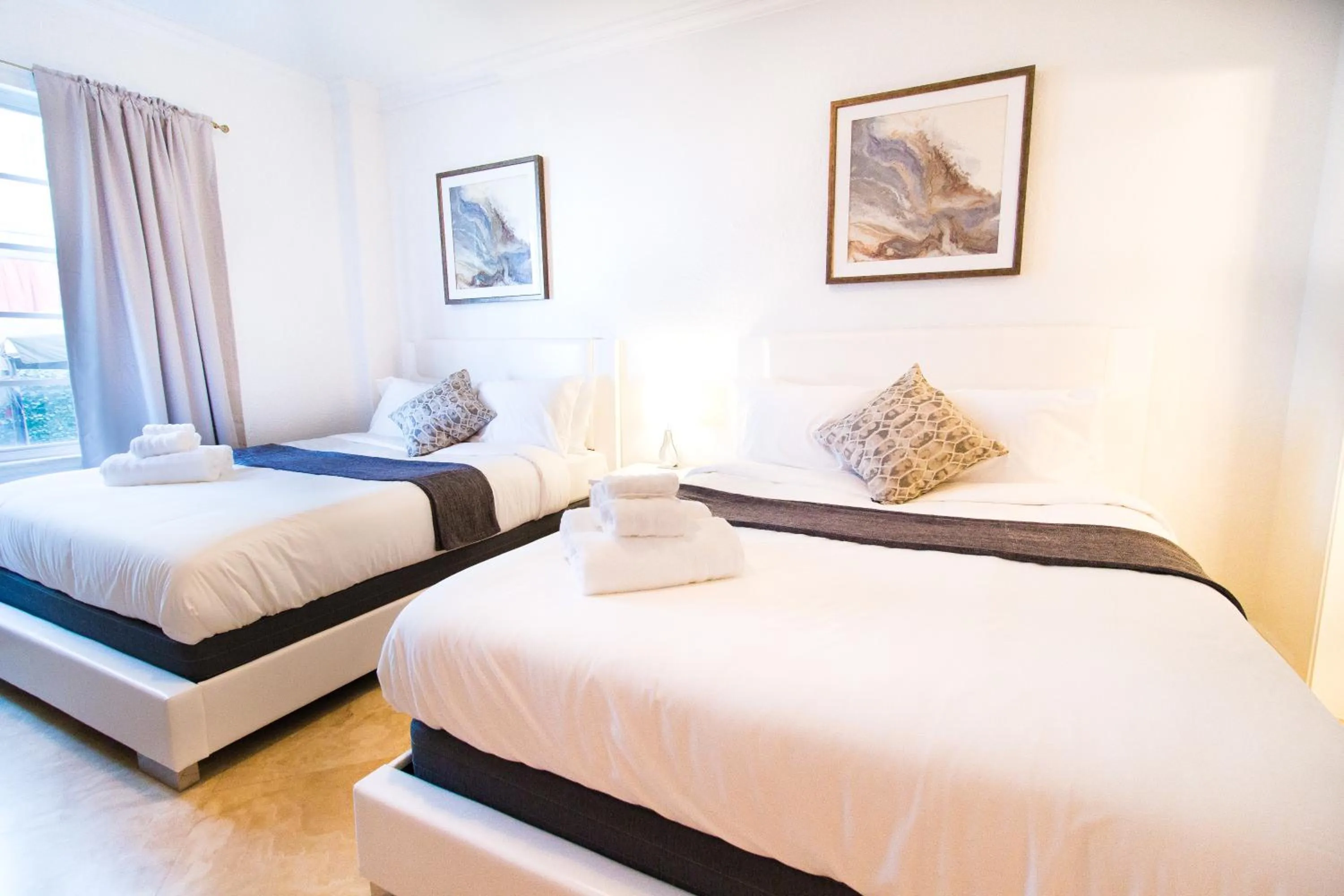 Bed in Barbizon on Ocean Drive Apartments