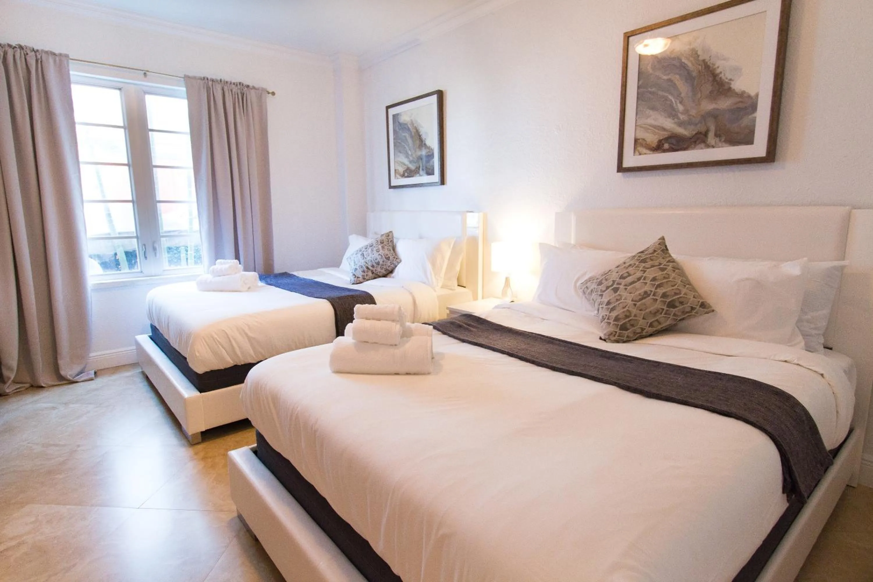 Bed in Barbizon on Ocean Drive Apartments