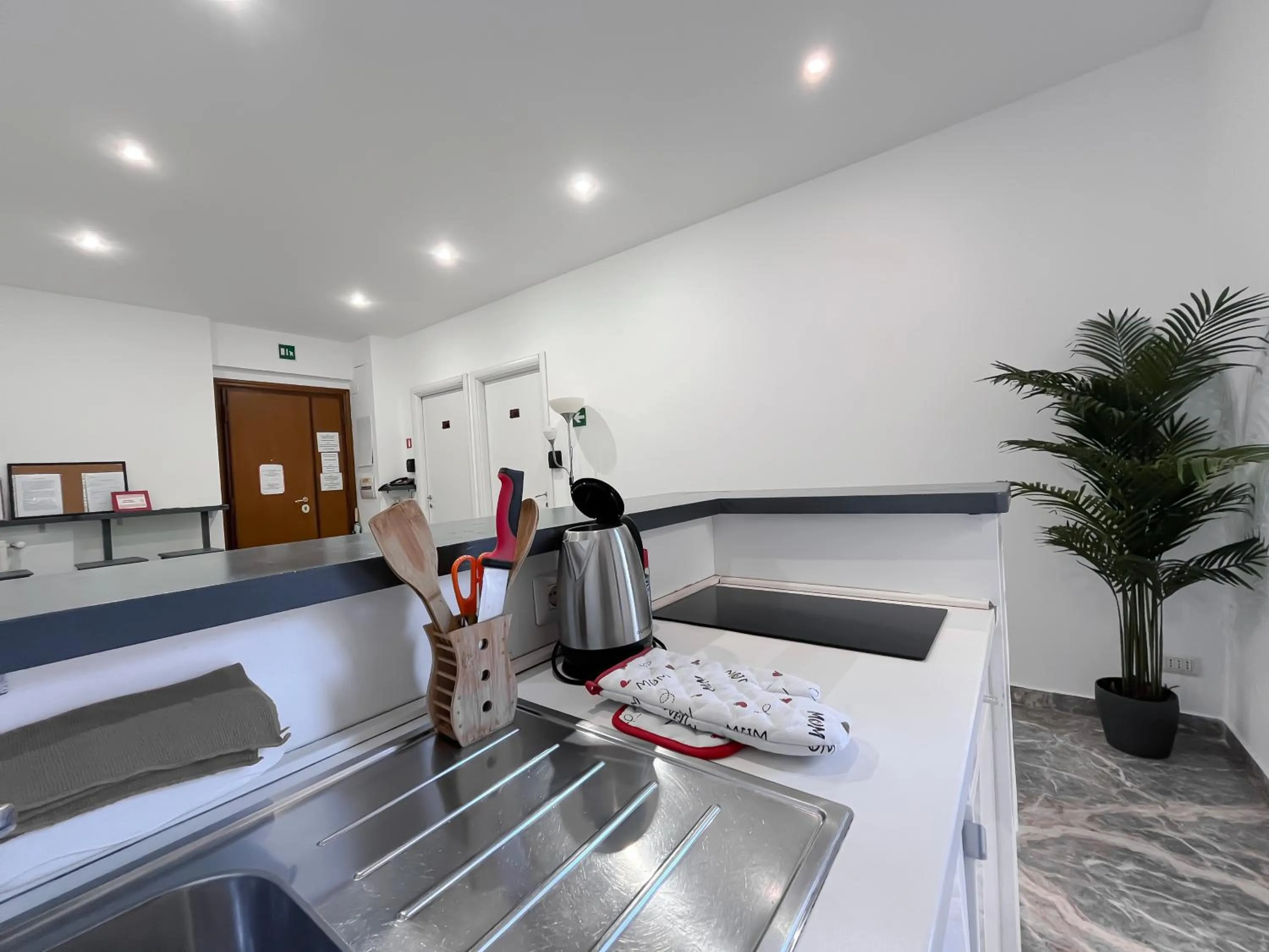 Communal kitchen in Pascià Rooms