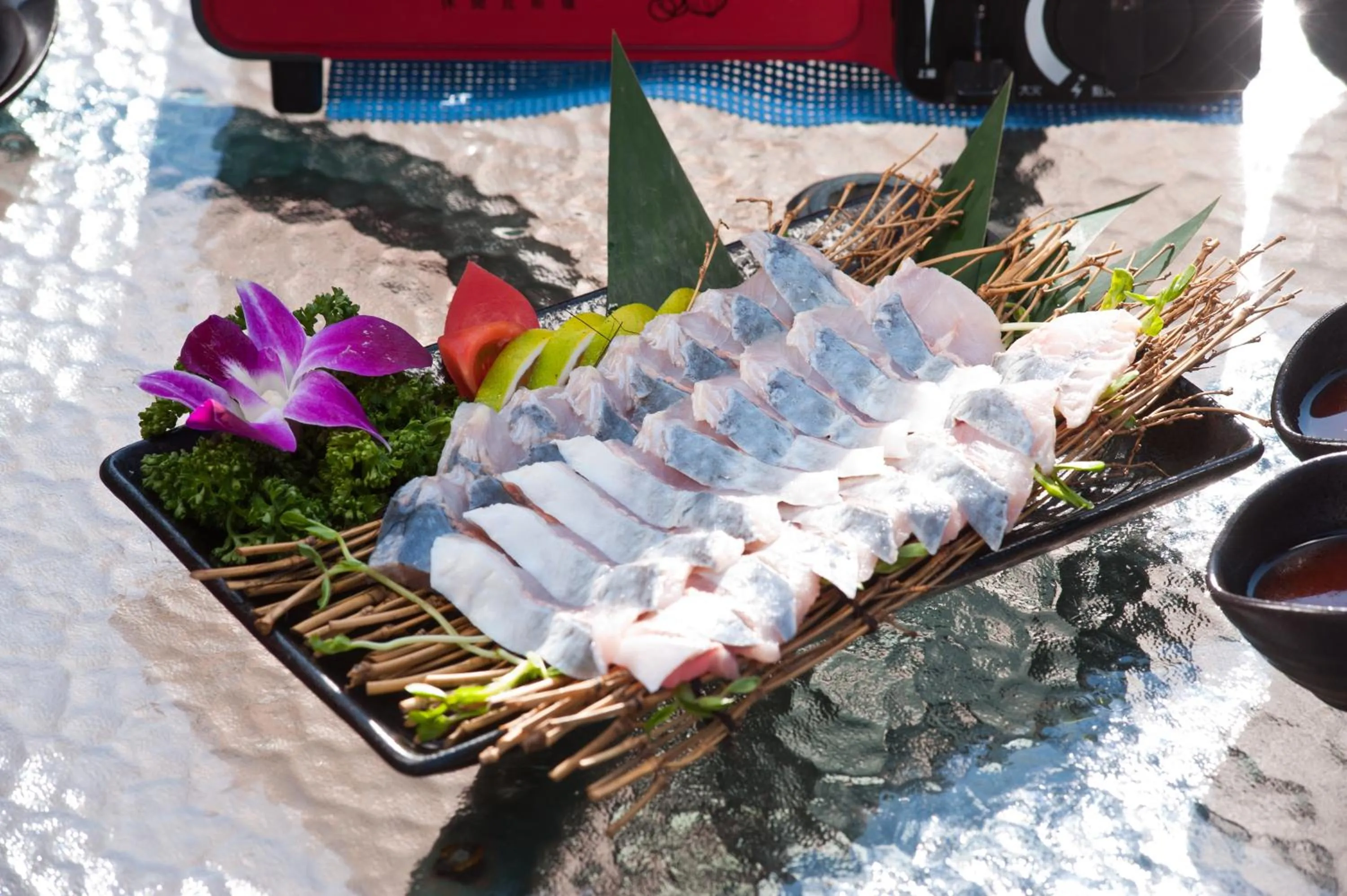 Food close-up in Hu Shan Hot Spring Hotel