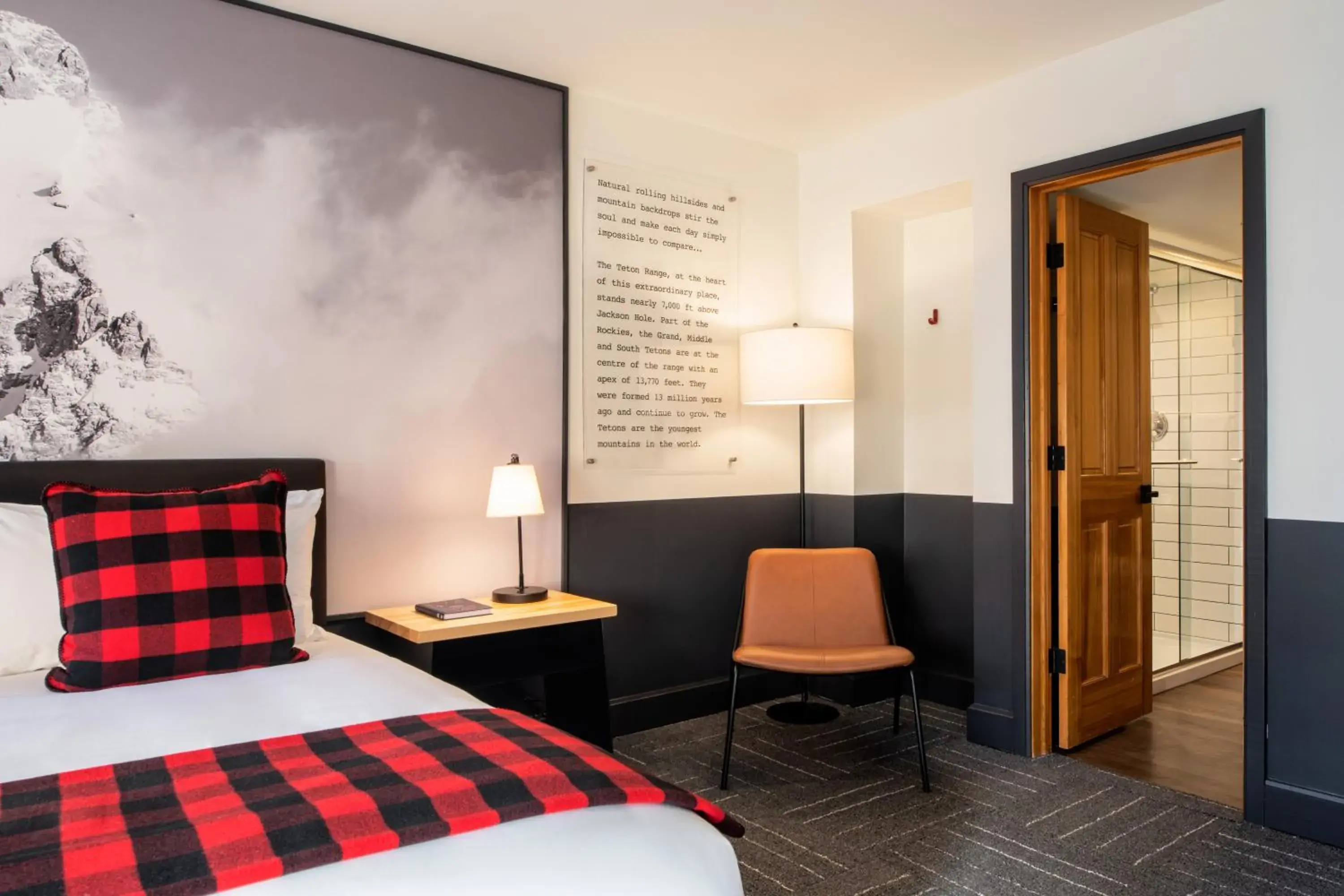 Bedroom, Bed in Mountain Modern Jackson Hole Bedroom, Bed in Mountain Modern Jackson Hole