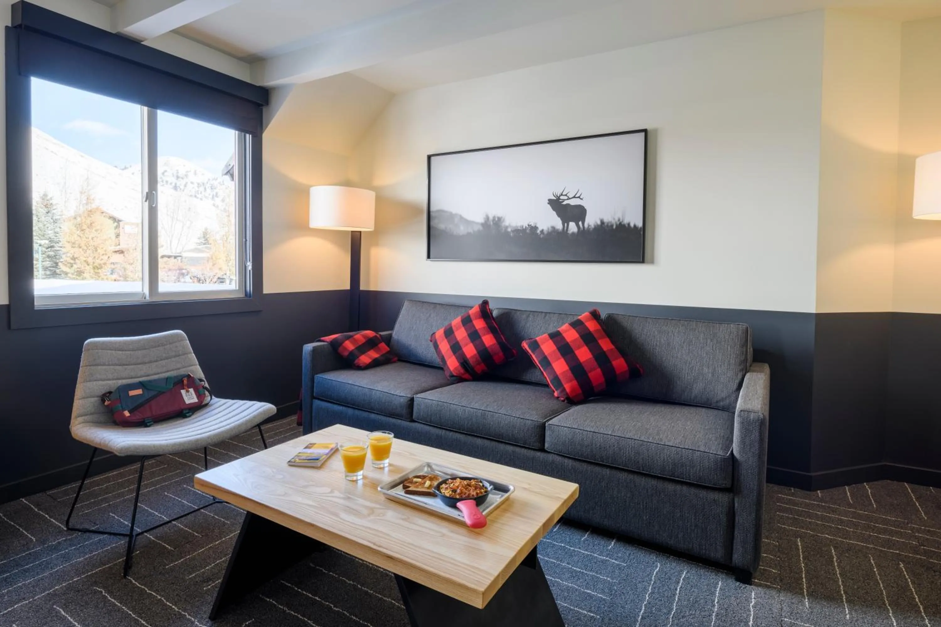 Seating area in Mountain Modern Jackson Hole