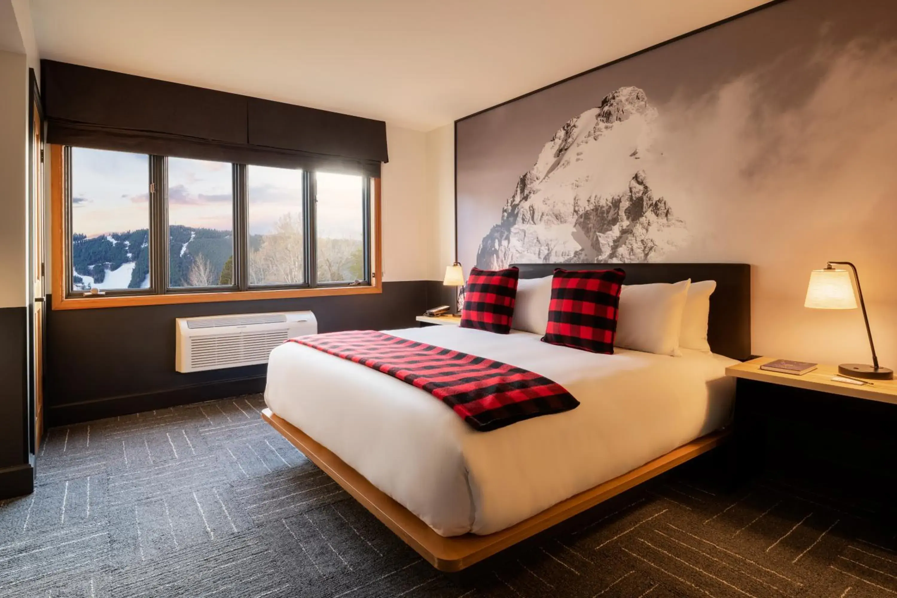 Bedroom, Bed in Mountain Modern Jackson Hole Bedroom, Bed in Mountain Modern Jackson Hole