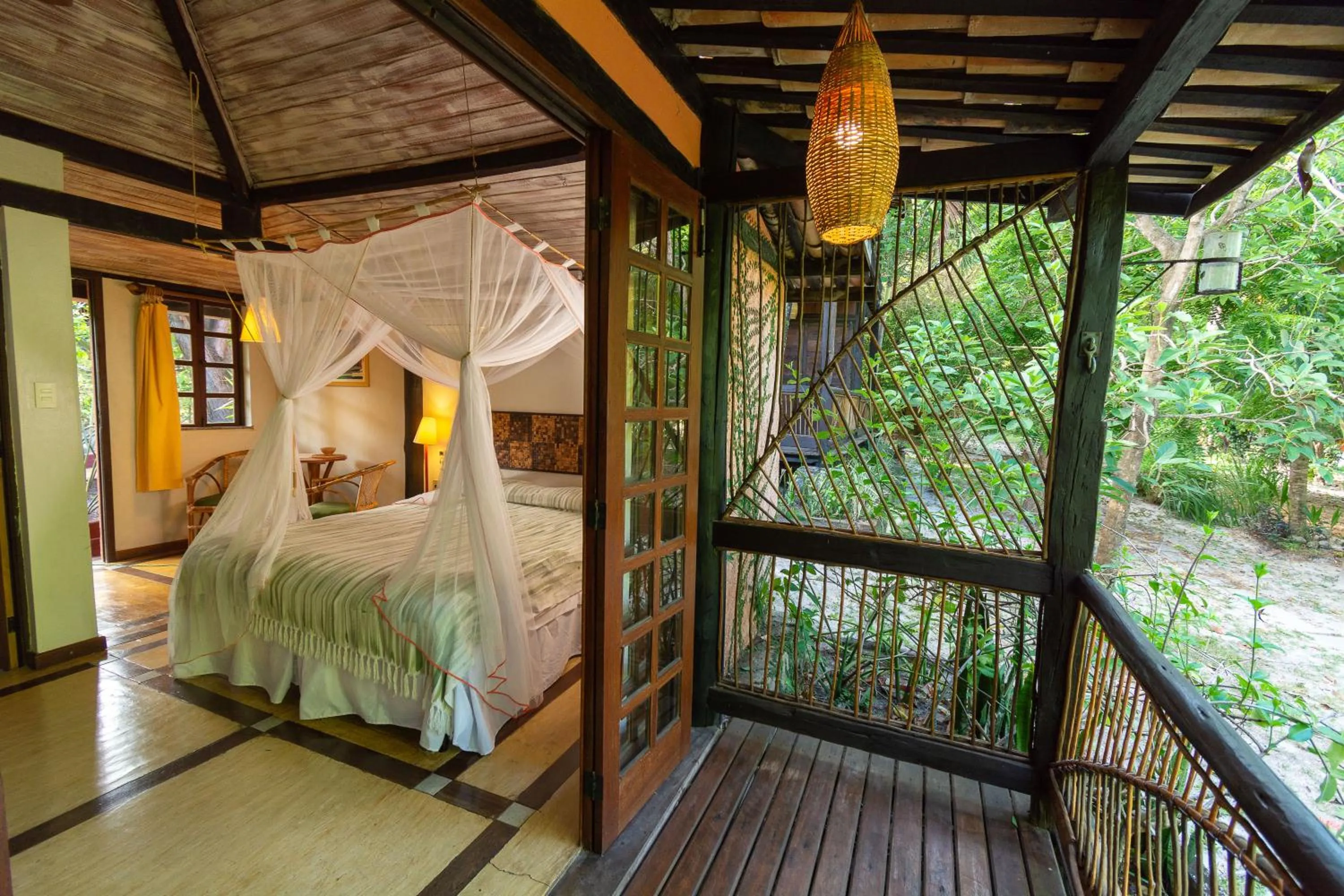 Bed in Vilangelim Eco-Pousada