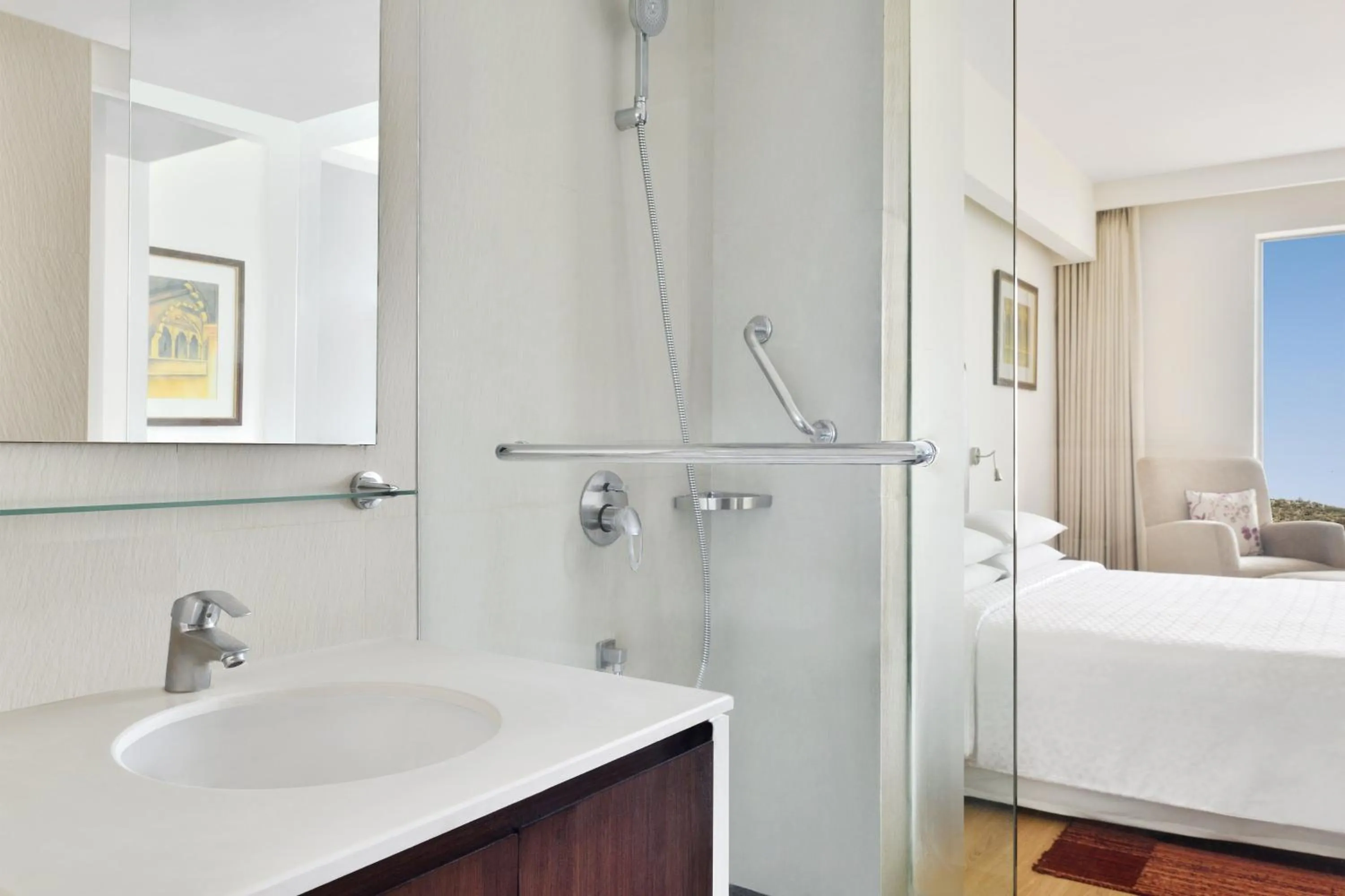 Bathroom, Bed in Four Points by Sheraton Jaipur, City Square