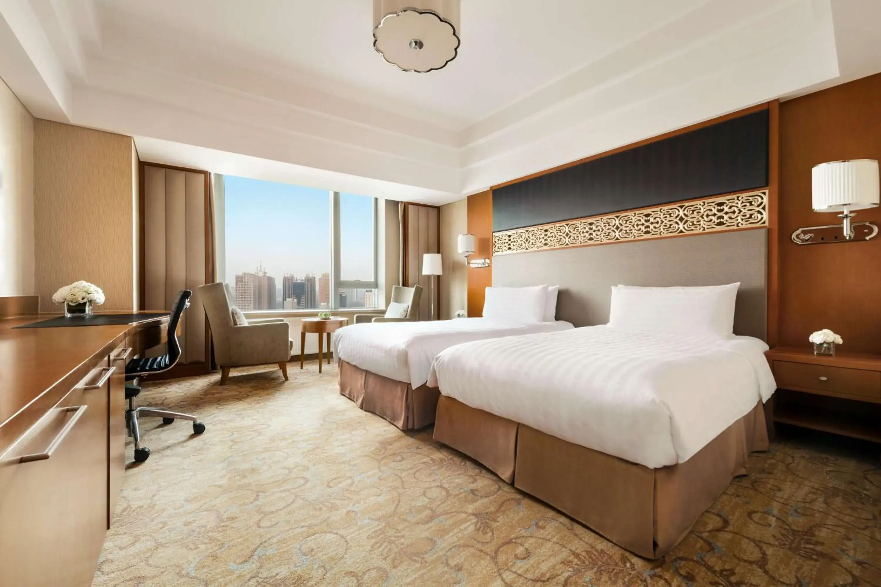 Deluxe Twin Room in Shangri-La Huhhot Deluxe Twin Room in Shangri-La Huhhot