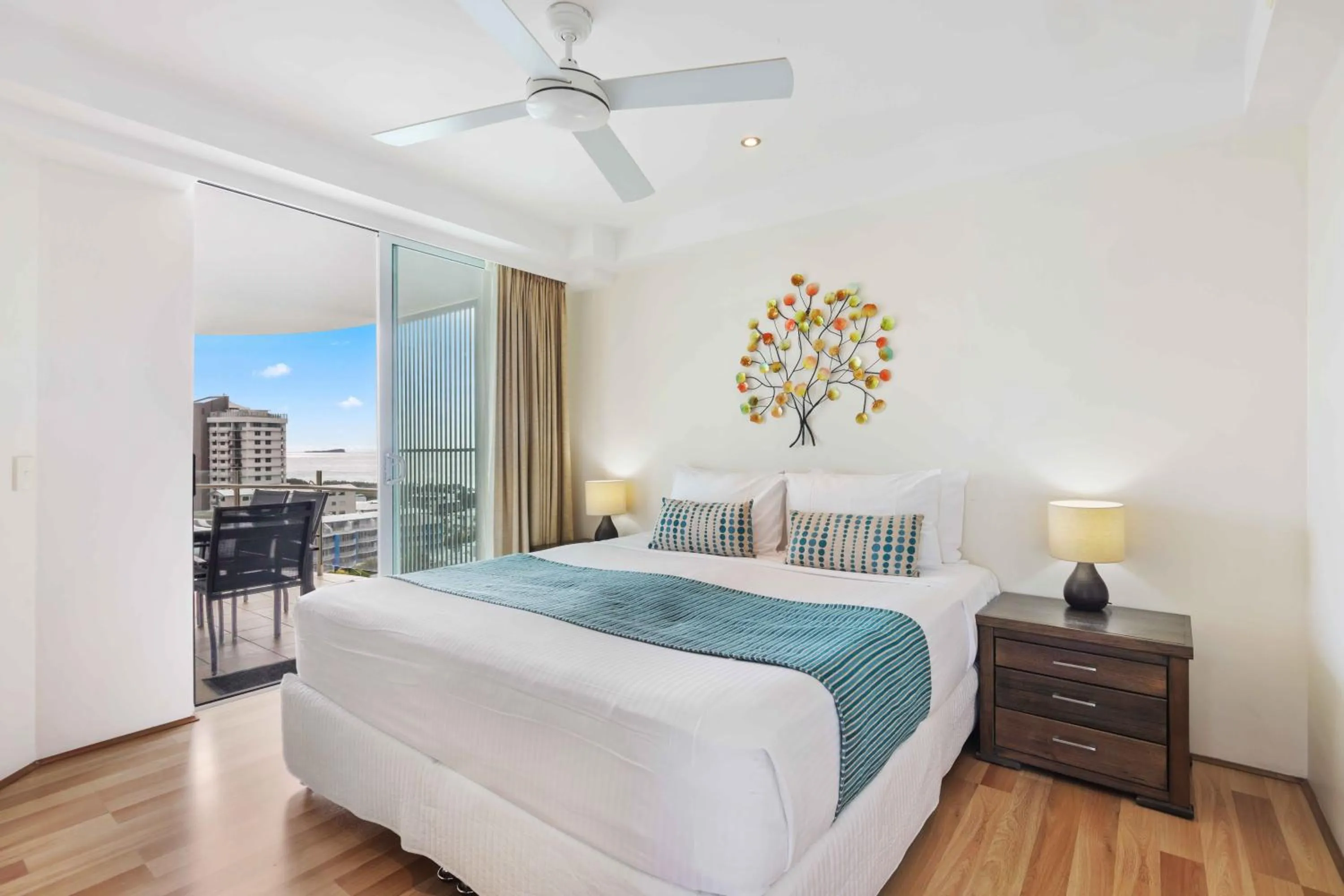 Balcony/Terrace, Bed in Aqua Vista Resort