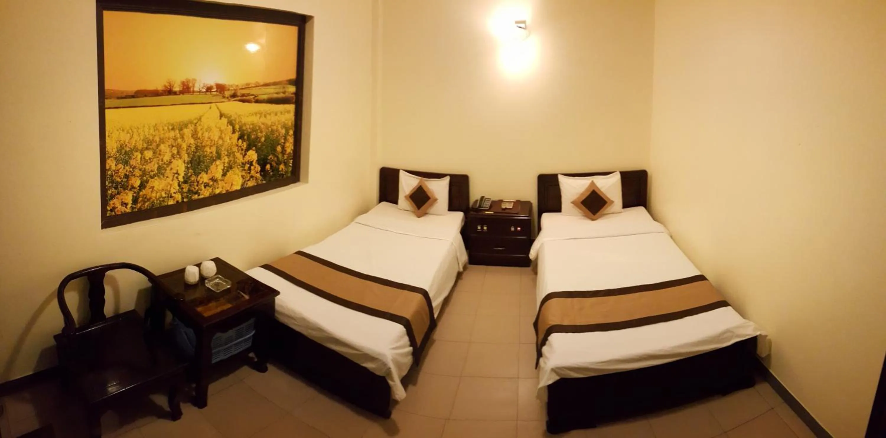 Bed in Tran Ly Hotel