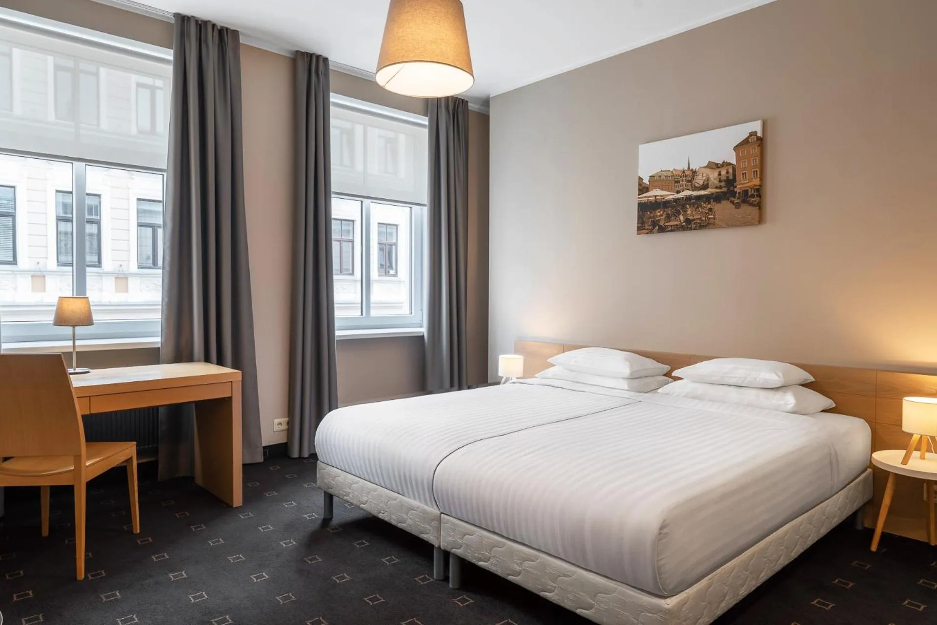 Bed in RIJA Riga City Centre Hotel