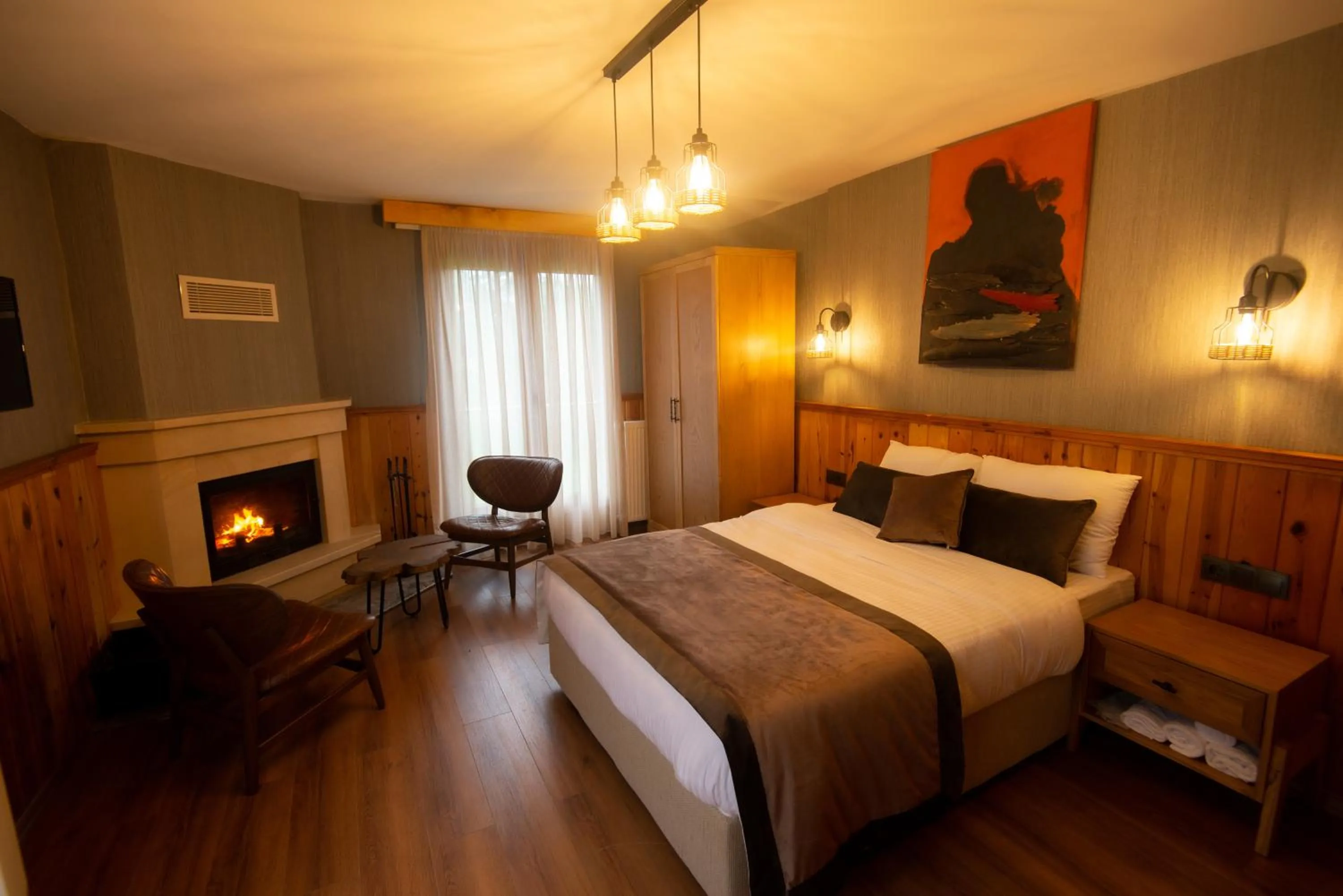 Bed in Ayder Koru Hotel