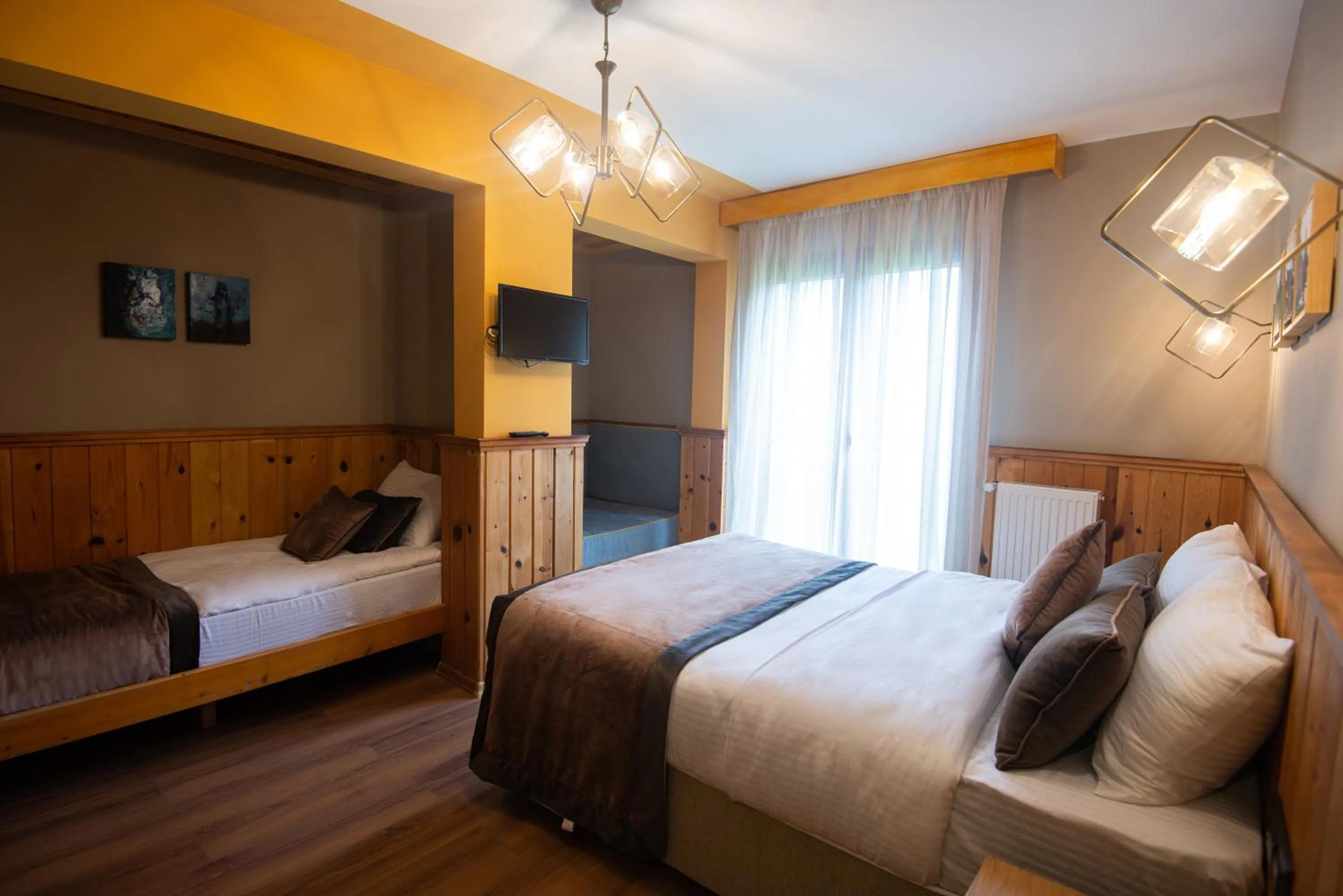 Bed in Ayder Koru Hotel