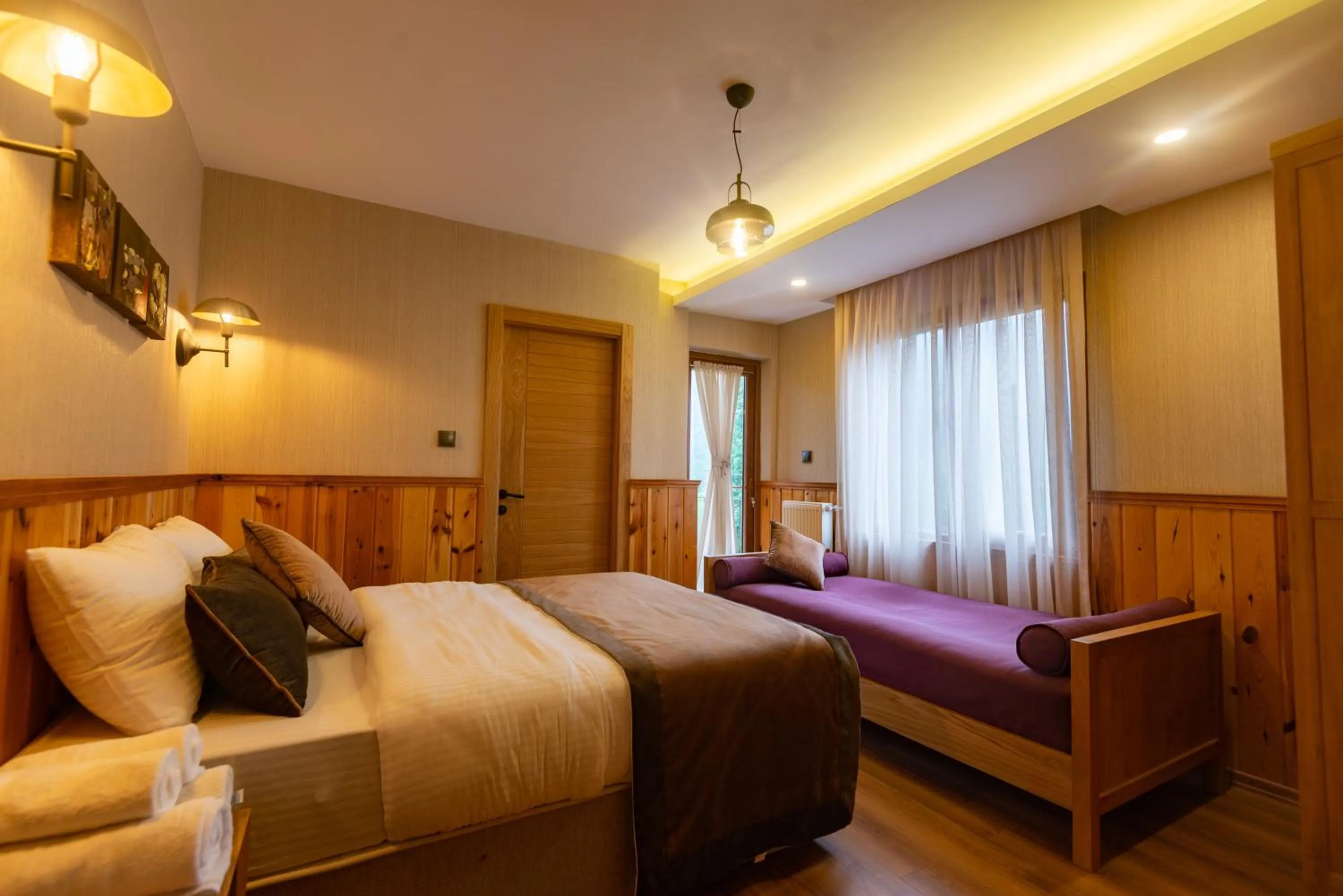 Bed in Ayder Koru Hotel