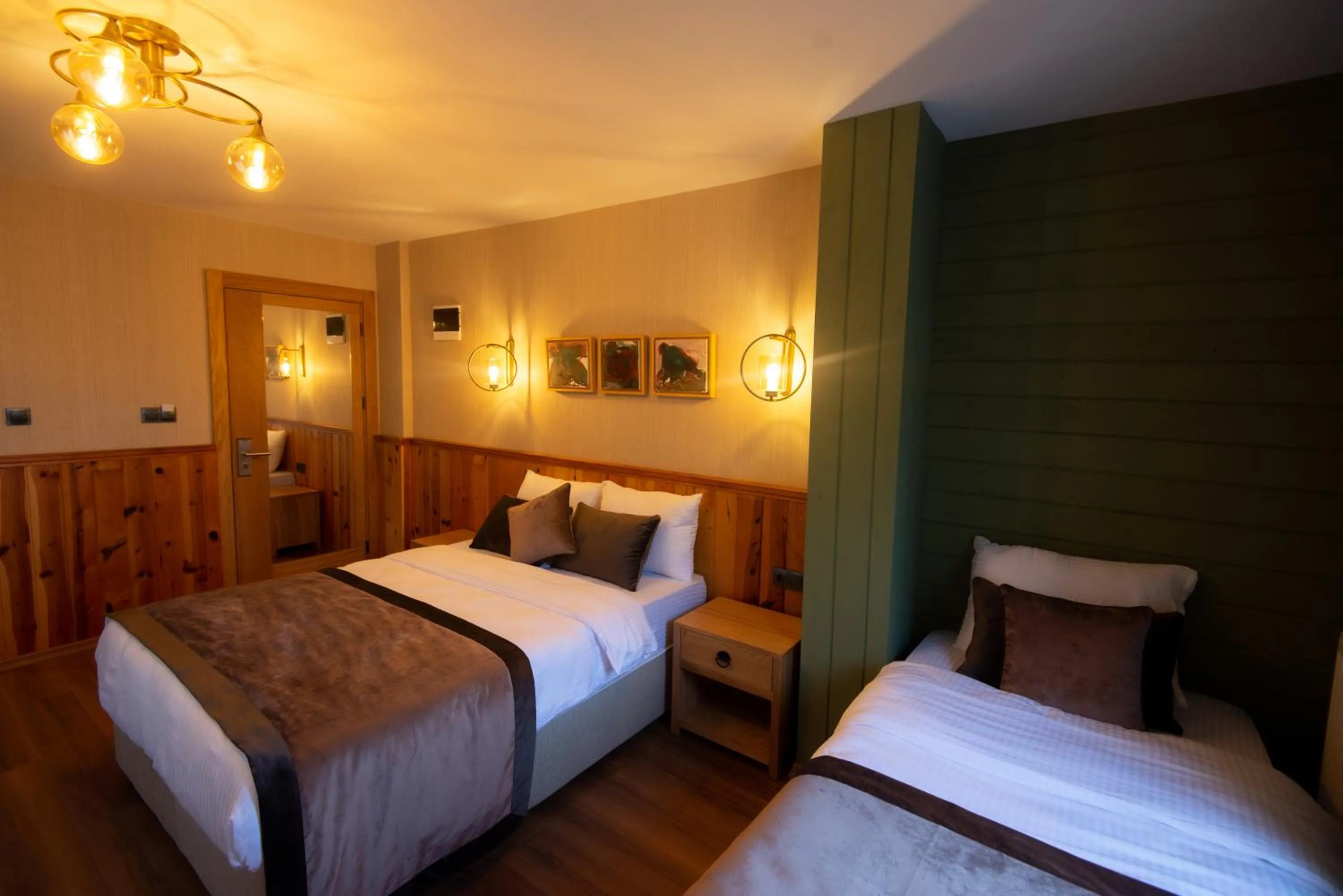 Bed in Ayder Koru Hotel