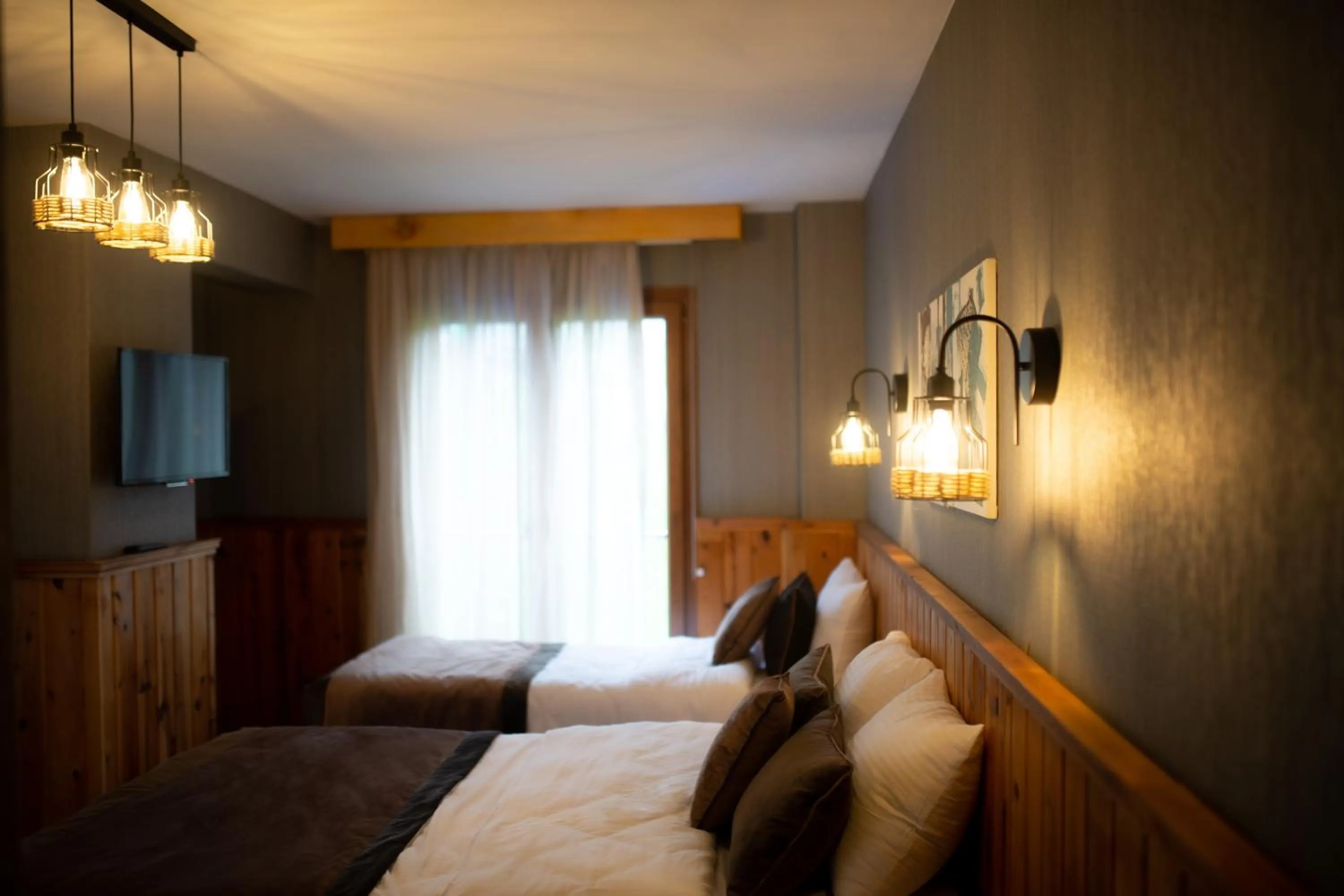 Bed in Ayder Koru Hotel