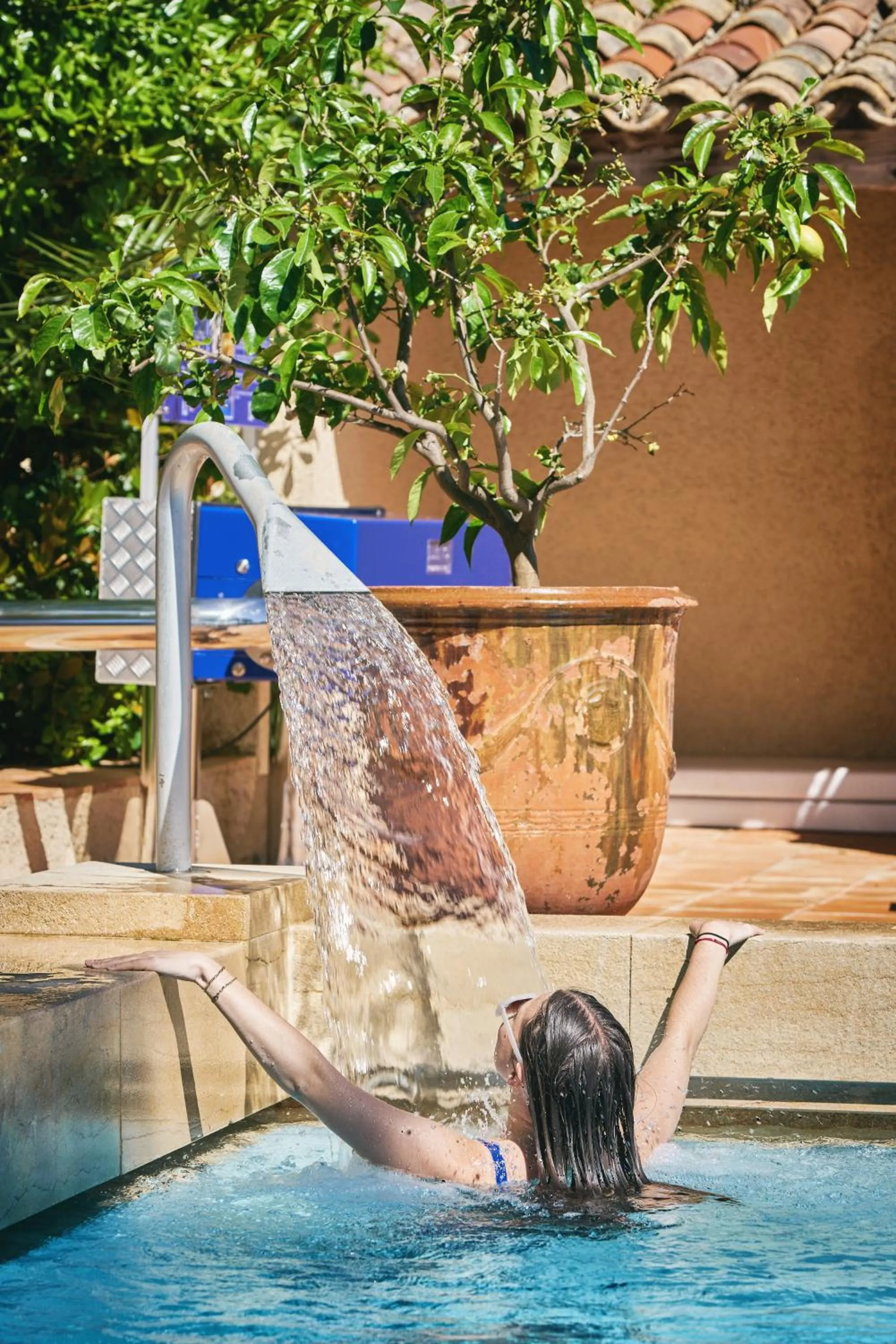 Pool view in La Ferme D'Augustin