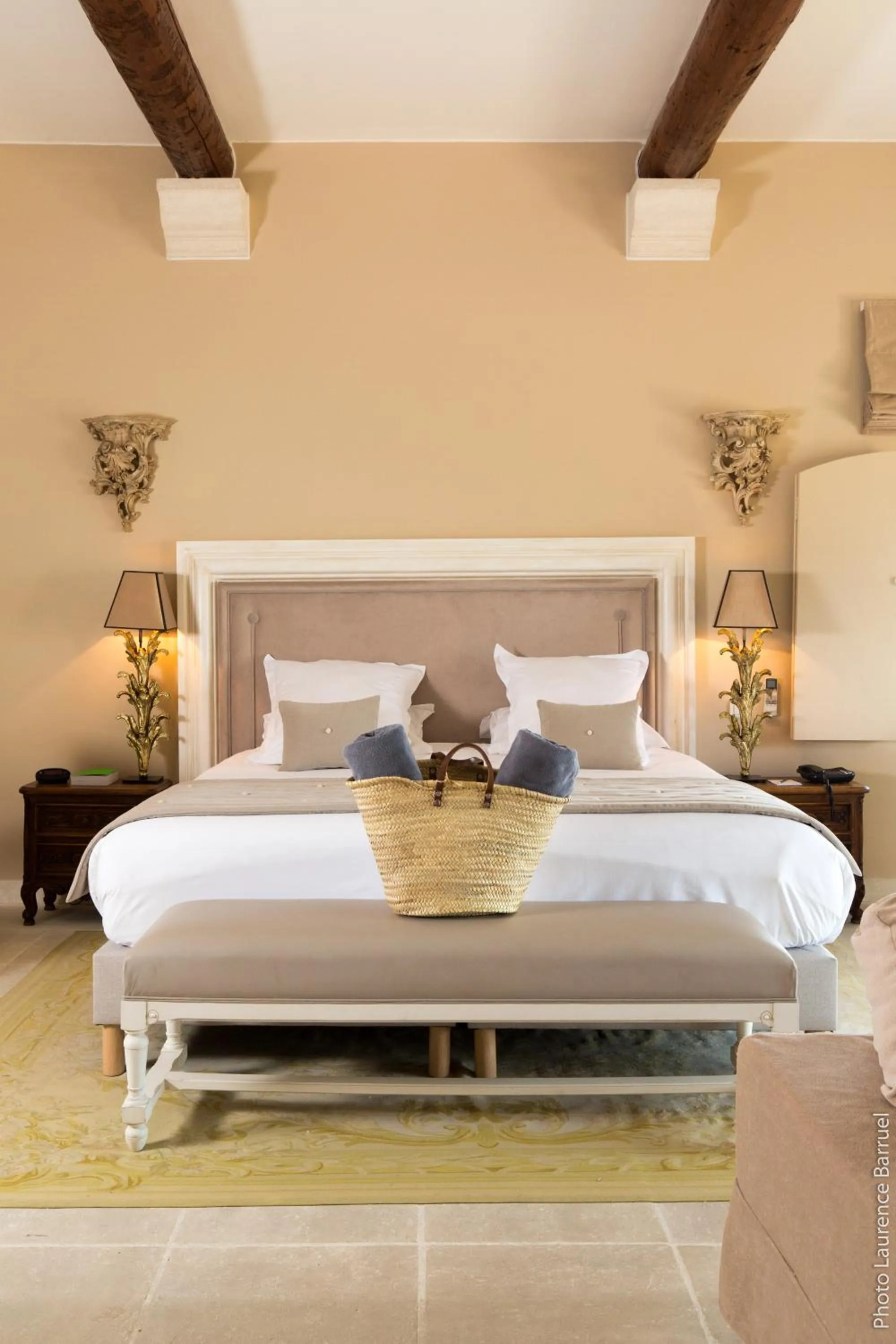 Bed in Le Phébus & Spa – Relais & Châteaux