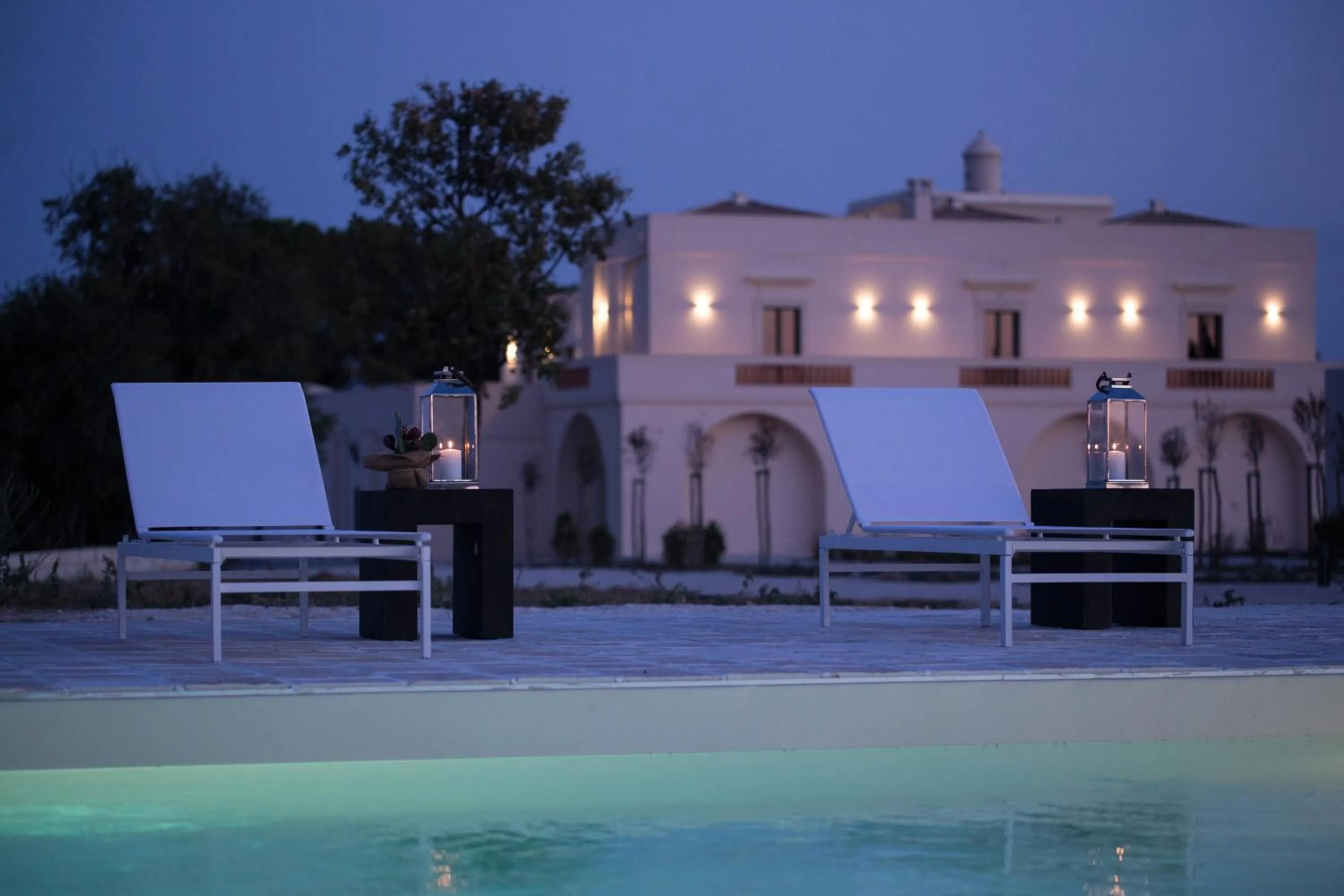 Pool view in Masseria Fontana di Vite