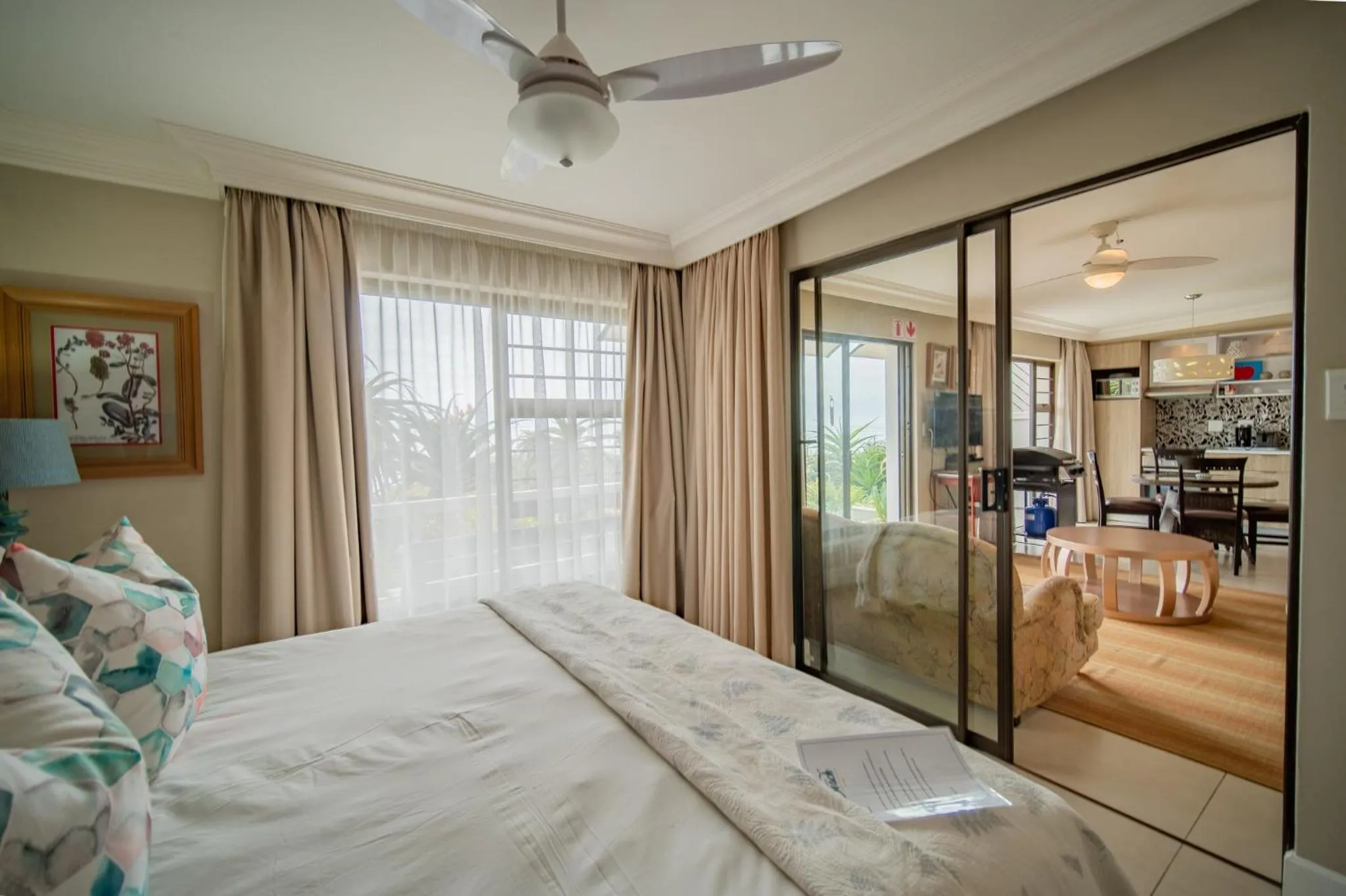 Bedroom, Bed in On the Beach Guesthouse Jeffreys Bay