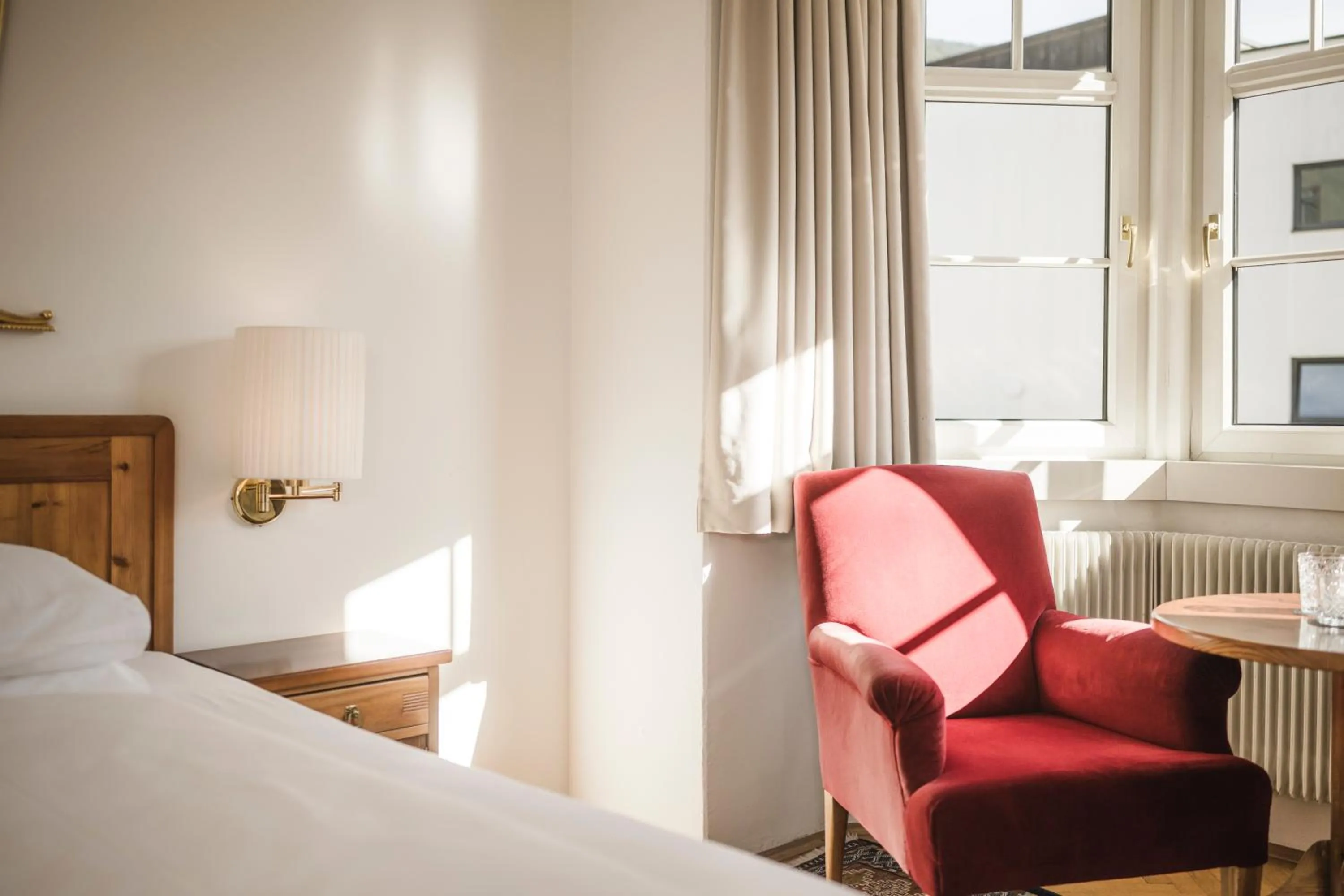 Seating area, Bed in Classic Hotel Am Stetteneck
