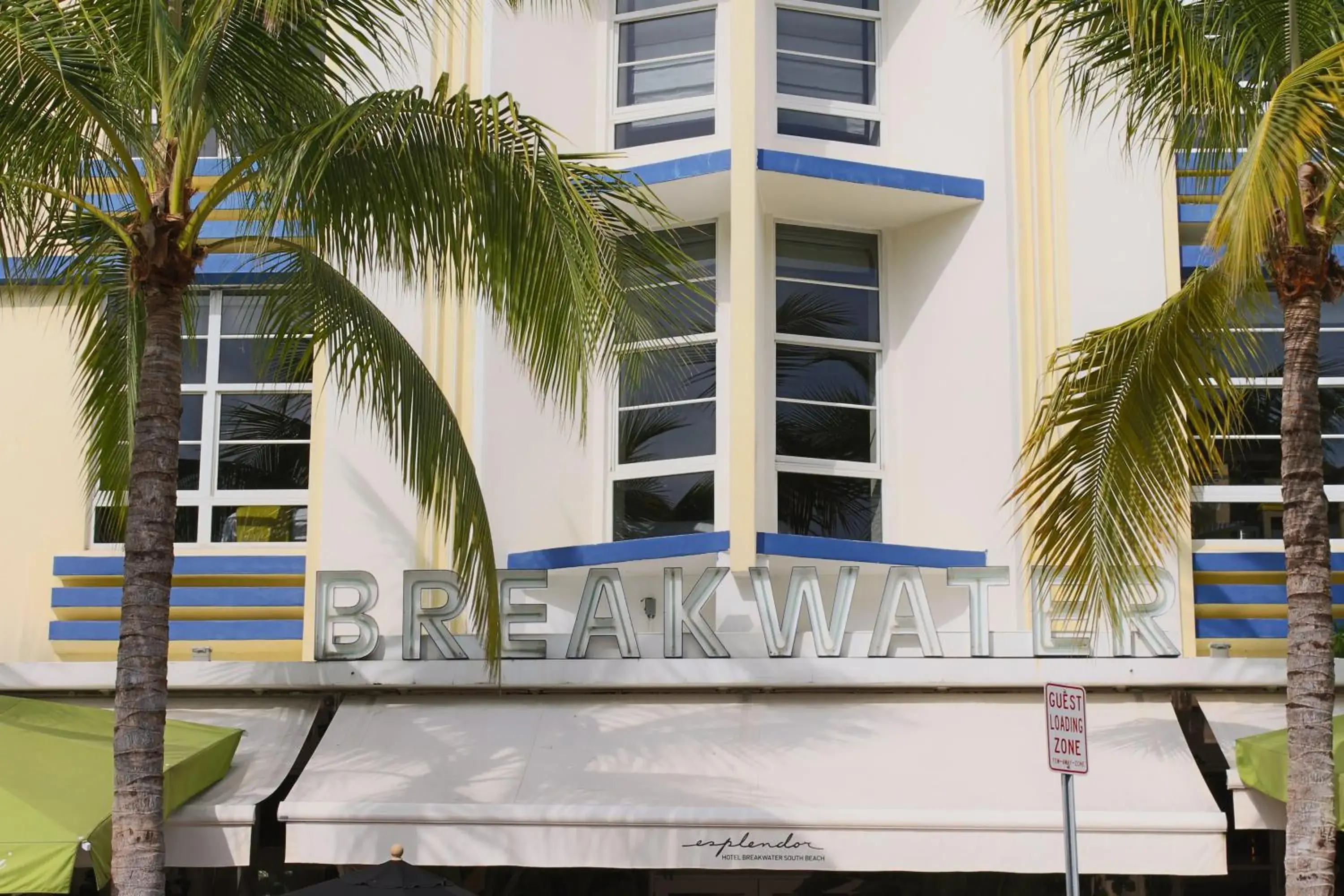 Facade/entrance in Hotel Breakwater South Beach Facade/entrance in Hotel Breakwater South Beach