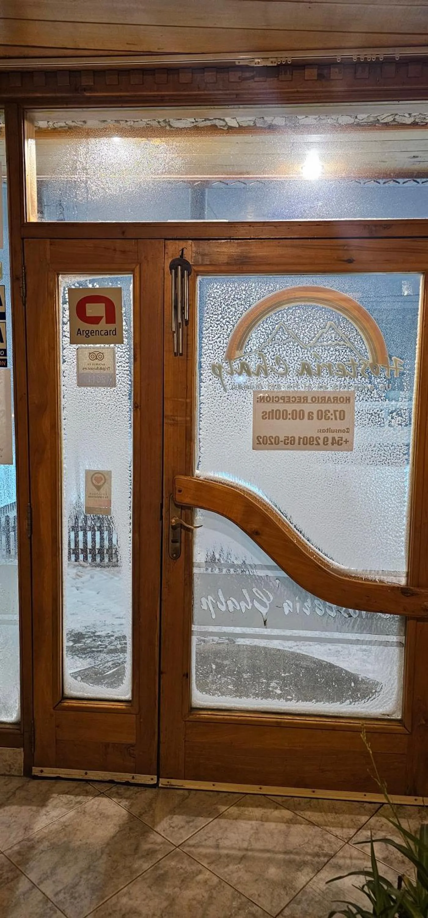 Lobby or reception in Hosteria Chalp