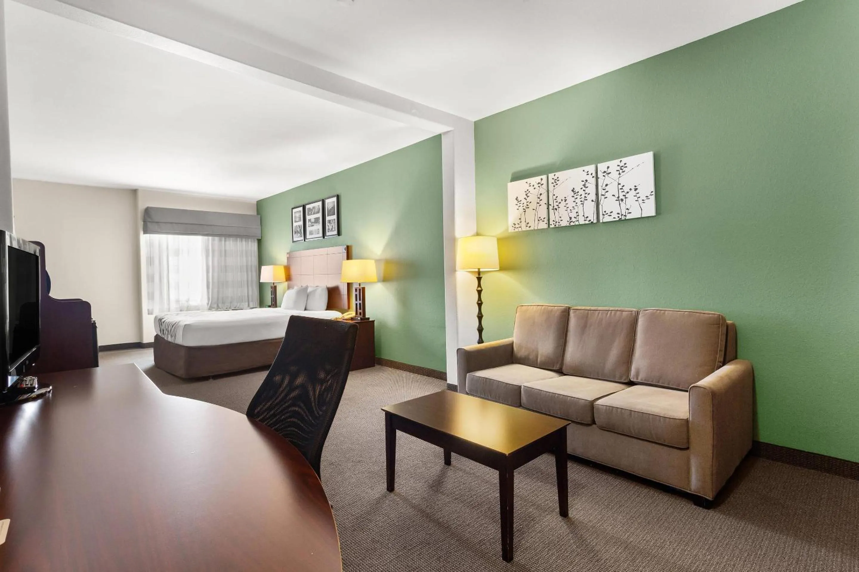 Bedroom in Sleep Inn & Suites Bush Intercontinental - IAH East