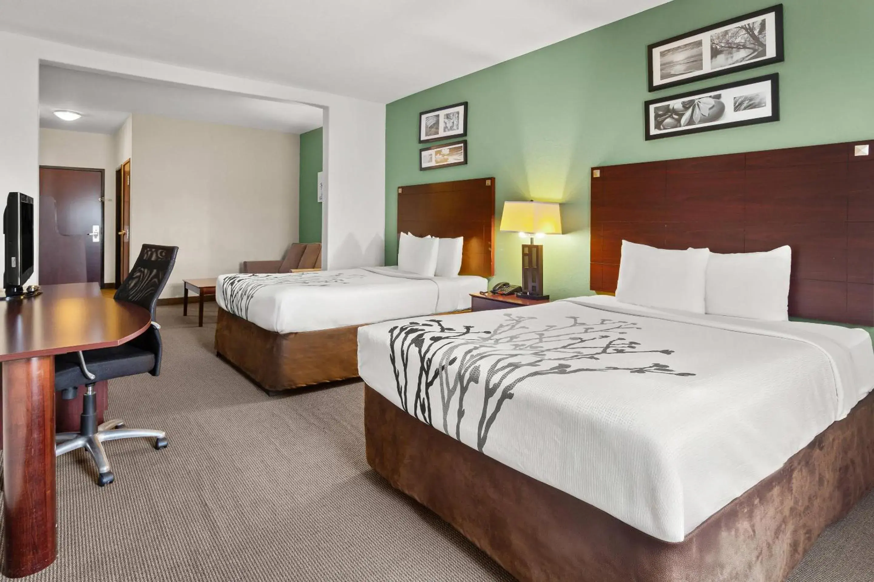 Queen Suite with Two Queen Beds and Sofa-Bed - Non Smoking in Sleep Inn & Suites Bush Intercontinental - IAH East Queen Suite with Two Queen Beds and Sofa-Bed - Non Smoking in Sleep Inn & Suites Bush Intercontinental - IAH East