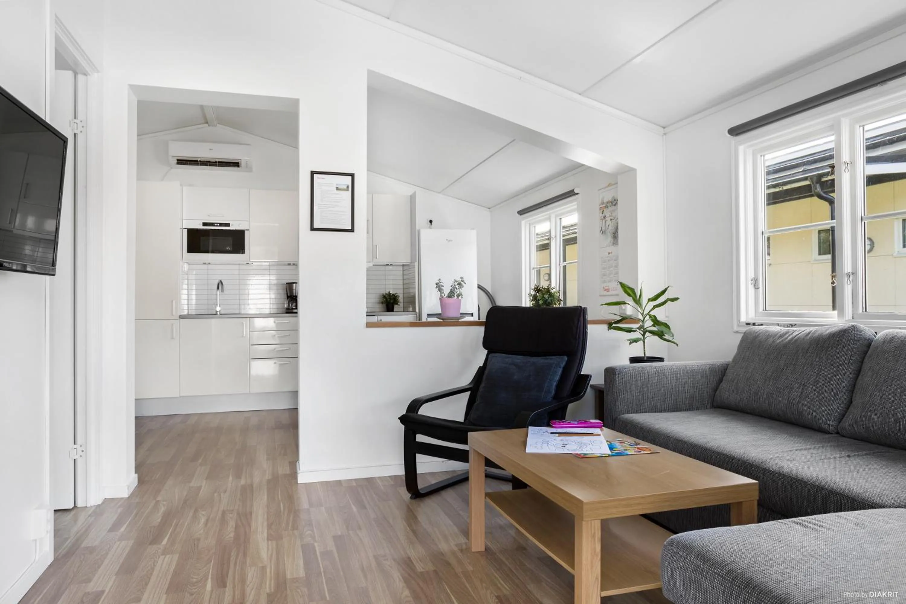 Living room in First Camp Sibbarp-Malmö