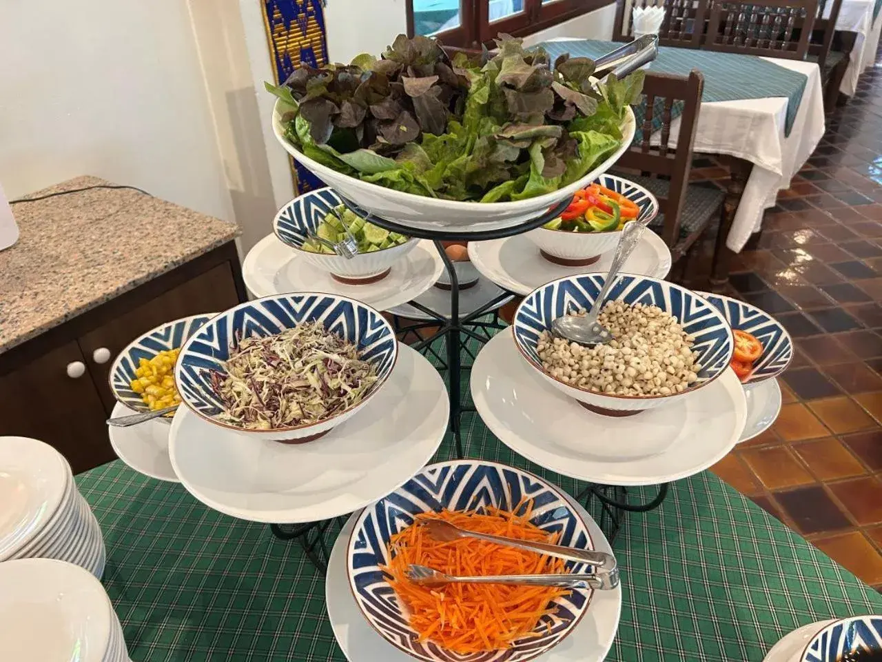 Buffet breakfast in Teak Garden Resort, Chiang Rai Buffet breakfast in Teak Garden Resort, Chiang Rai