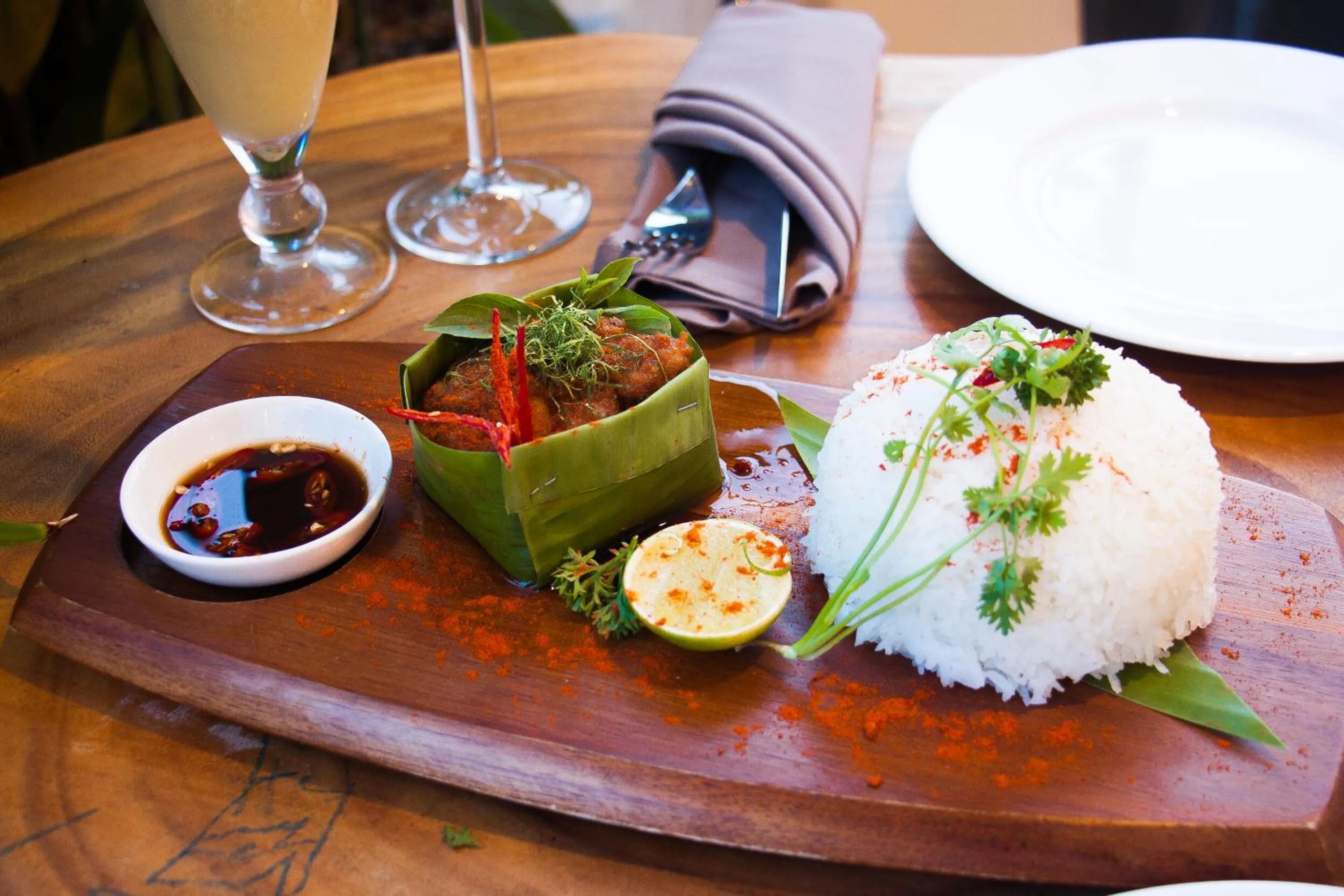 Food close-up in Sarina Boutique Hotel