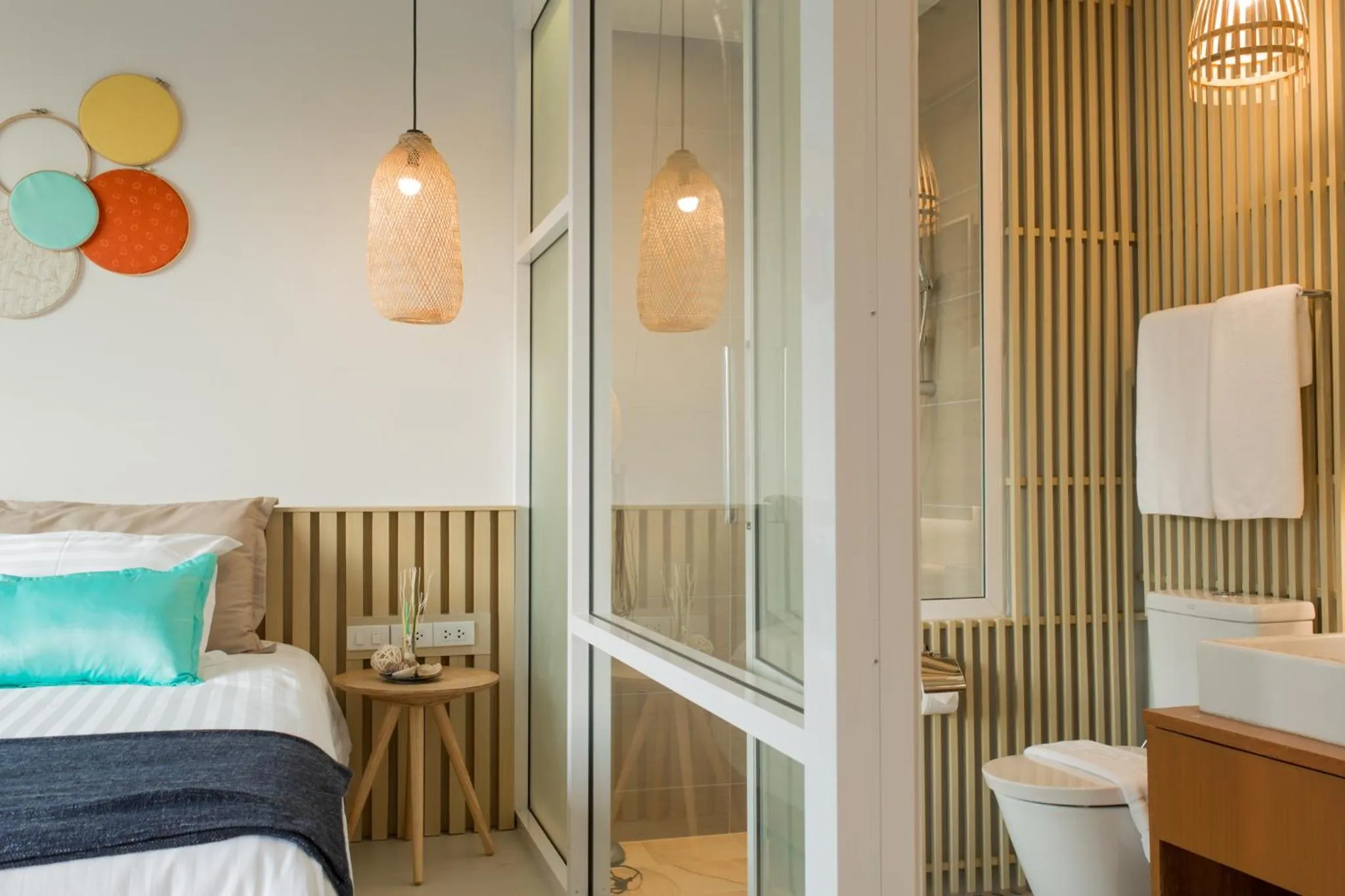 Bathroom, Bed in LaRio Hotel Krabi-SHA Extra Plus