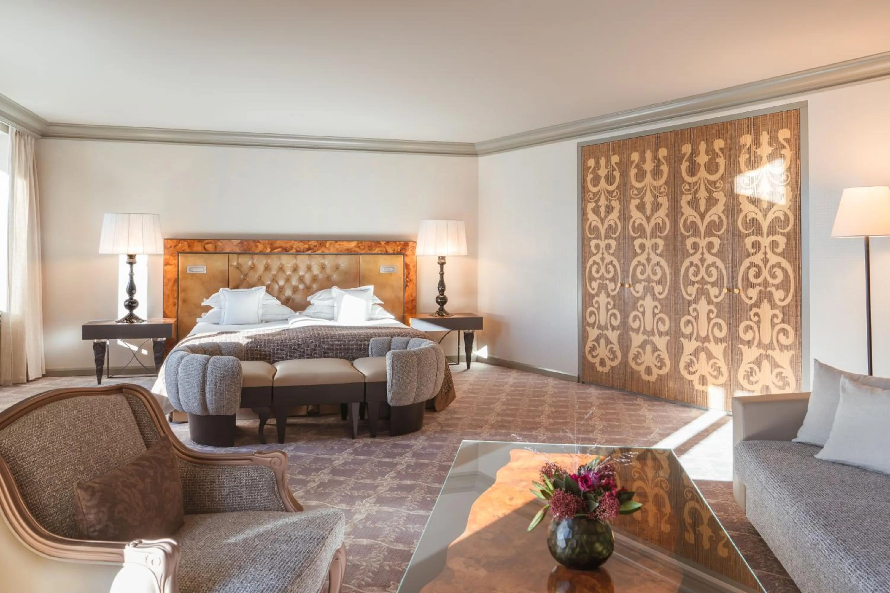 Bedroom, Bed in Carlton Hotel St Moritz - The Leading Hotels of the World