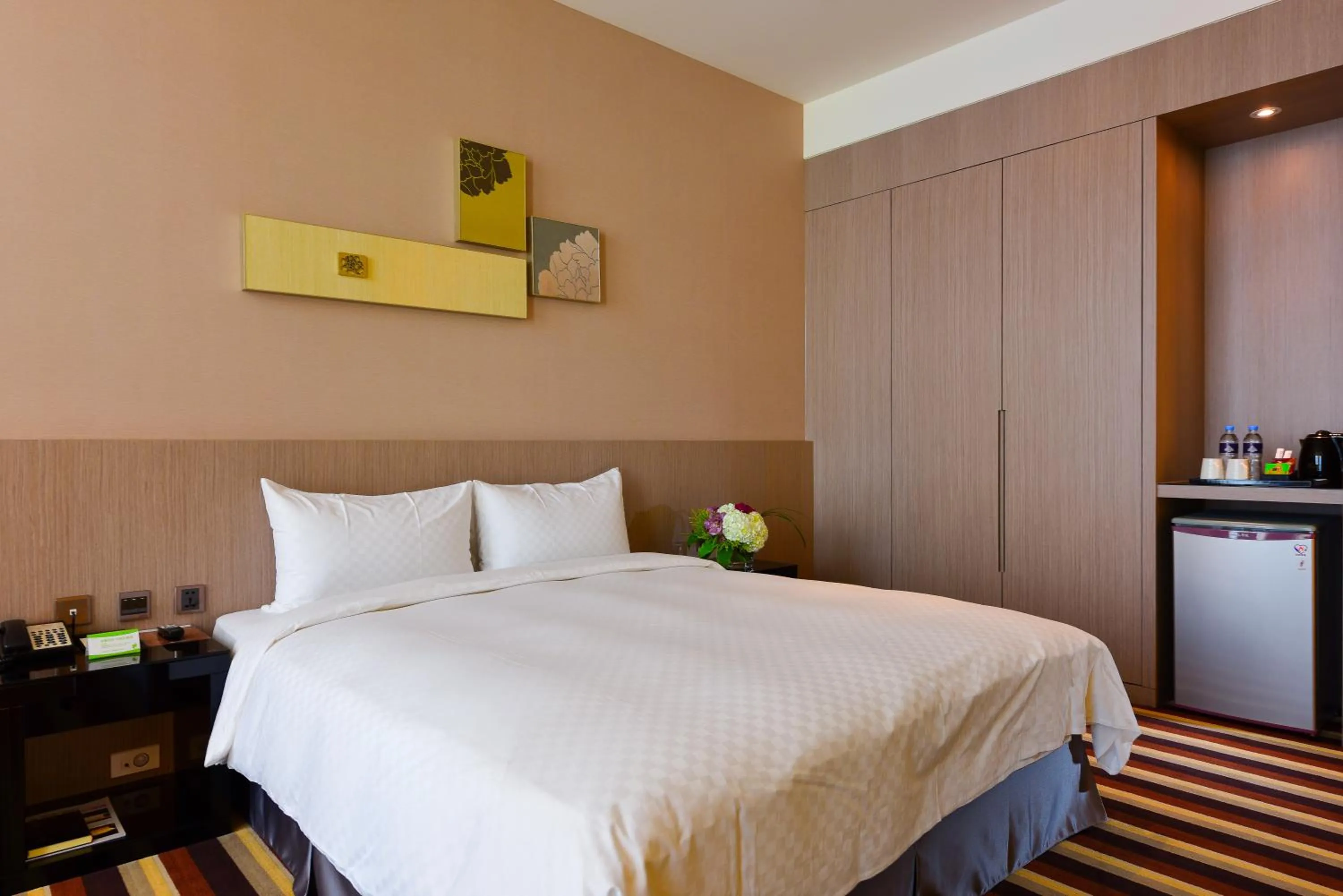 Bed in Grand Royal Hotel