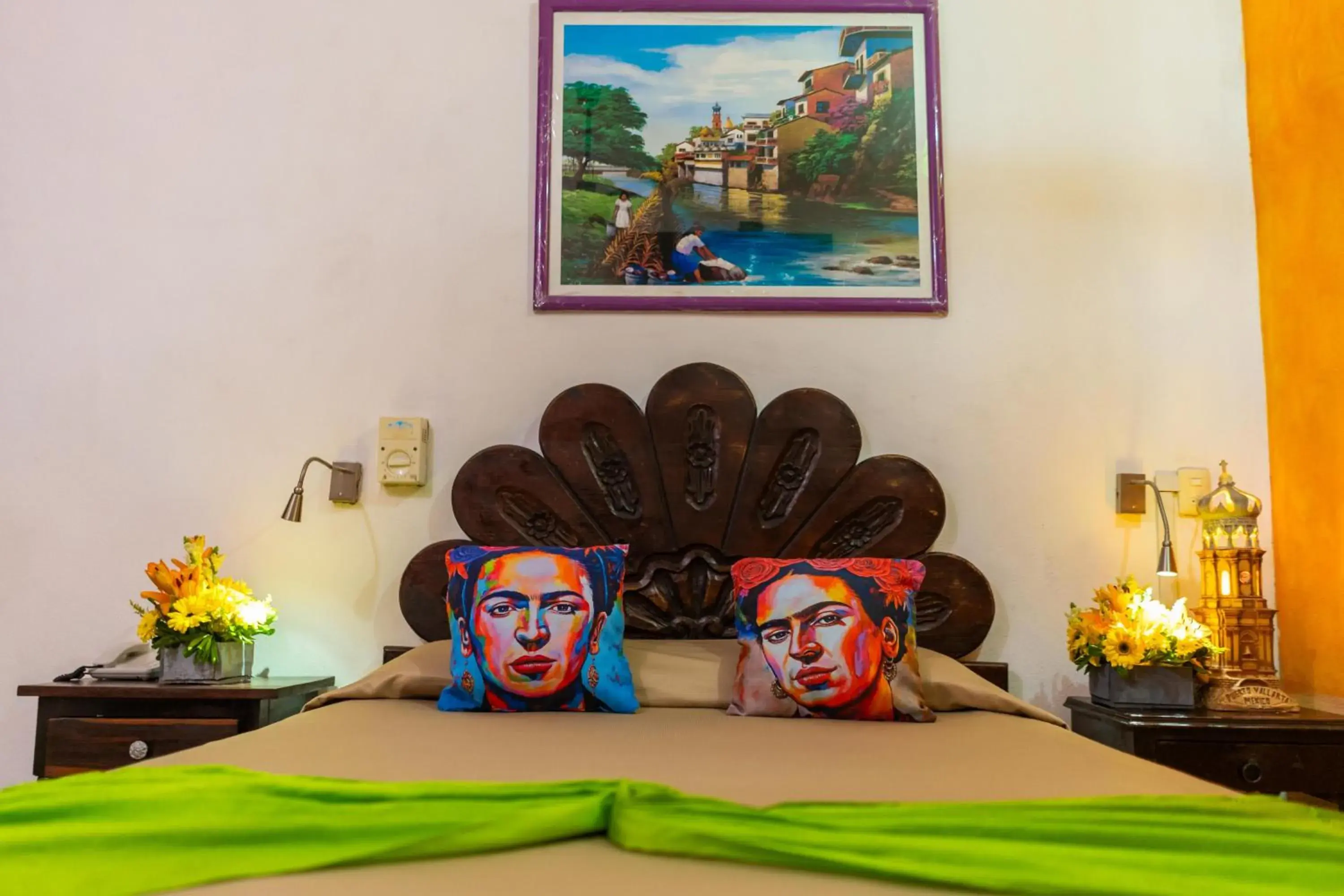 Bed in Hotel Posada De Roger - Near Los Muertos Beach Bed in Hotel Posada De Roger - Near Los Muertos Beach