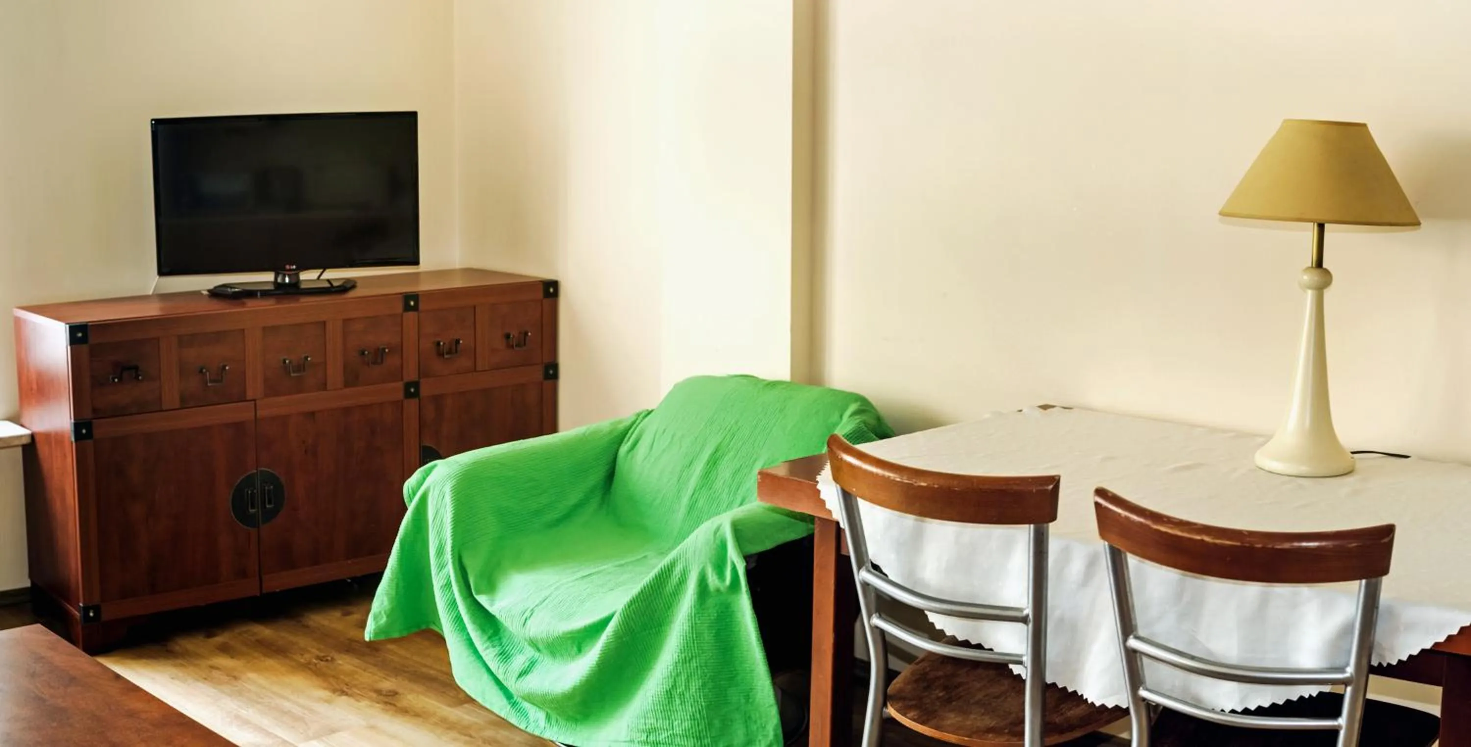 Seating area in Szucha Apartments