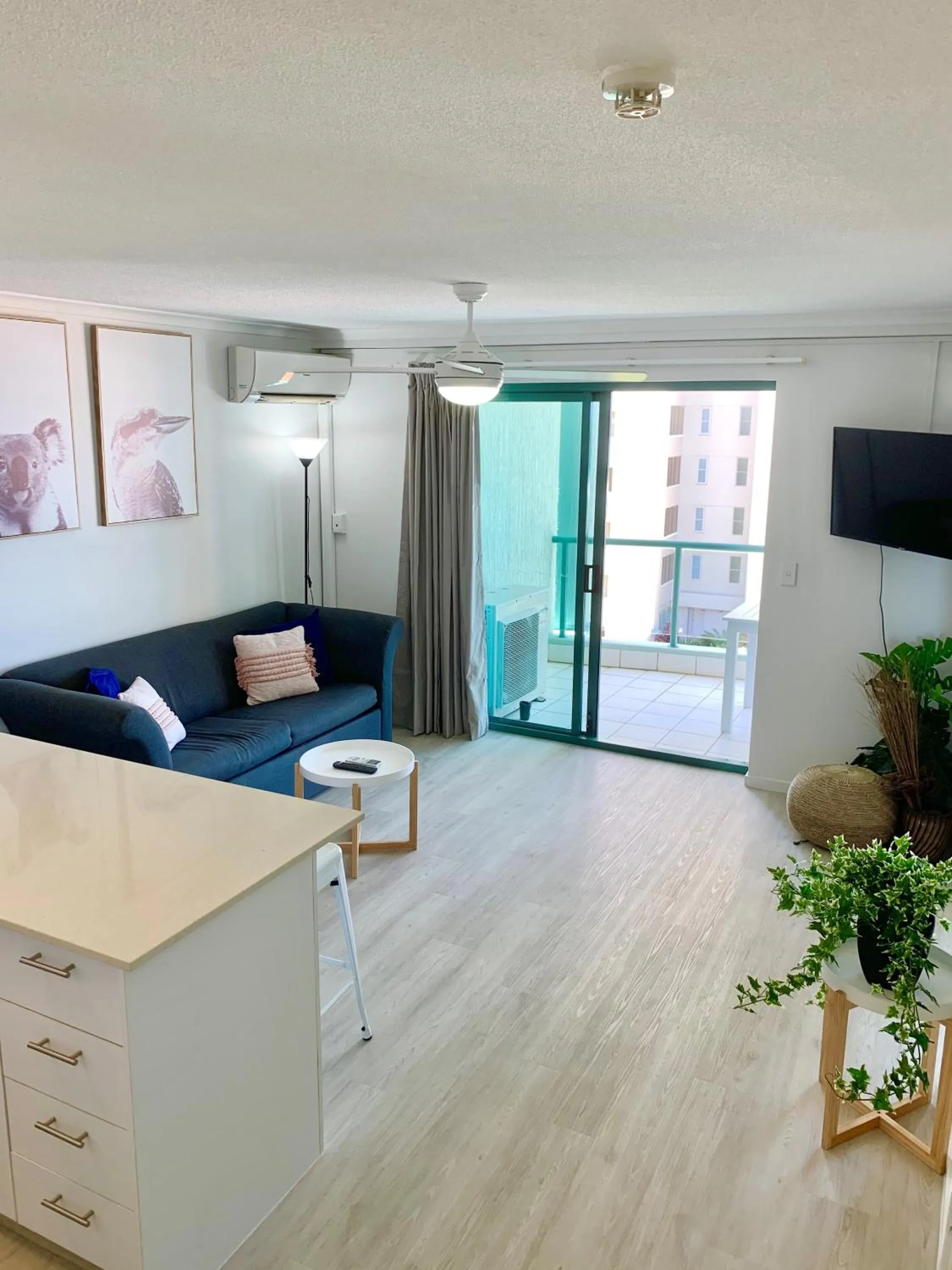 Living room in Emerald Sands Holiday Apartments