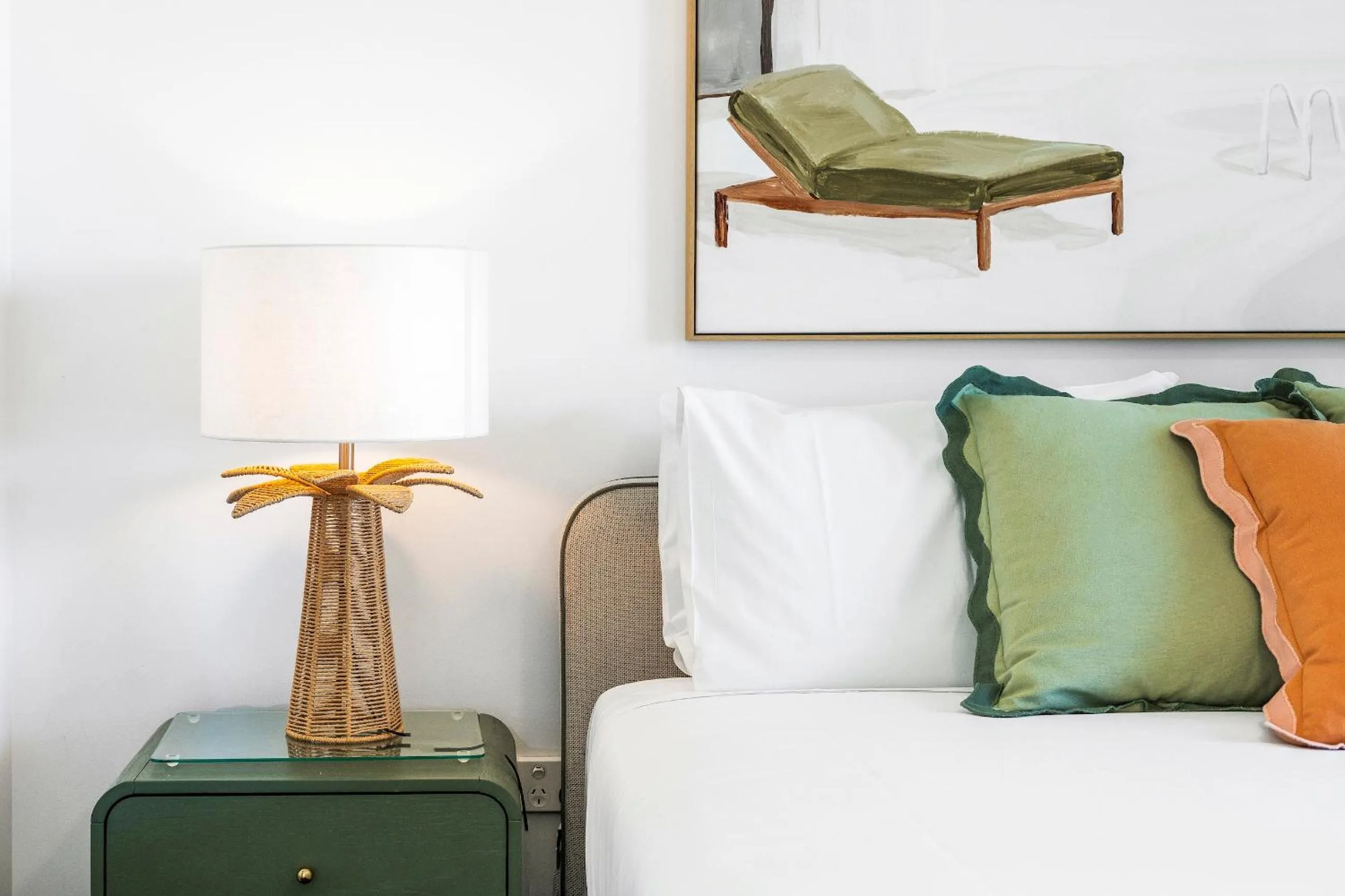 Bed in Emerald Sands Holiday Apartments