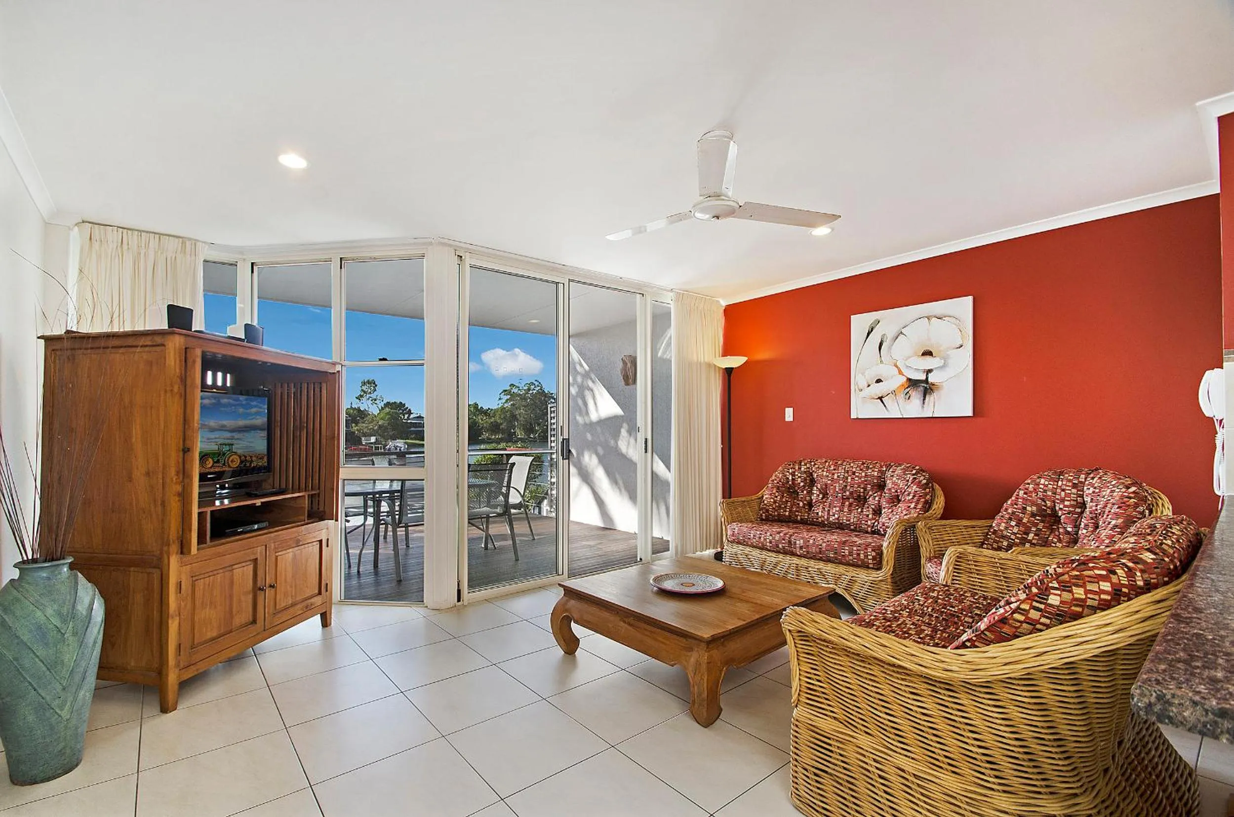 Living room in Portside Noosa Waters